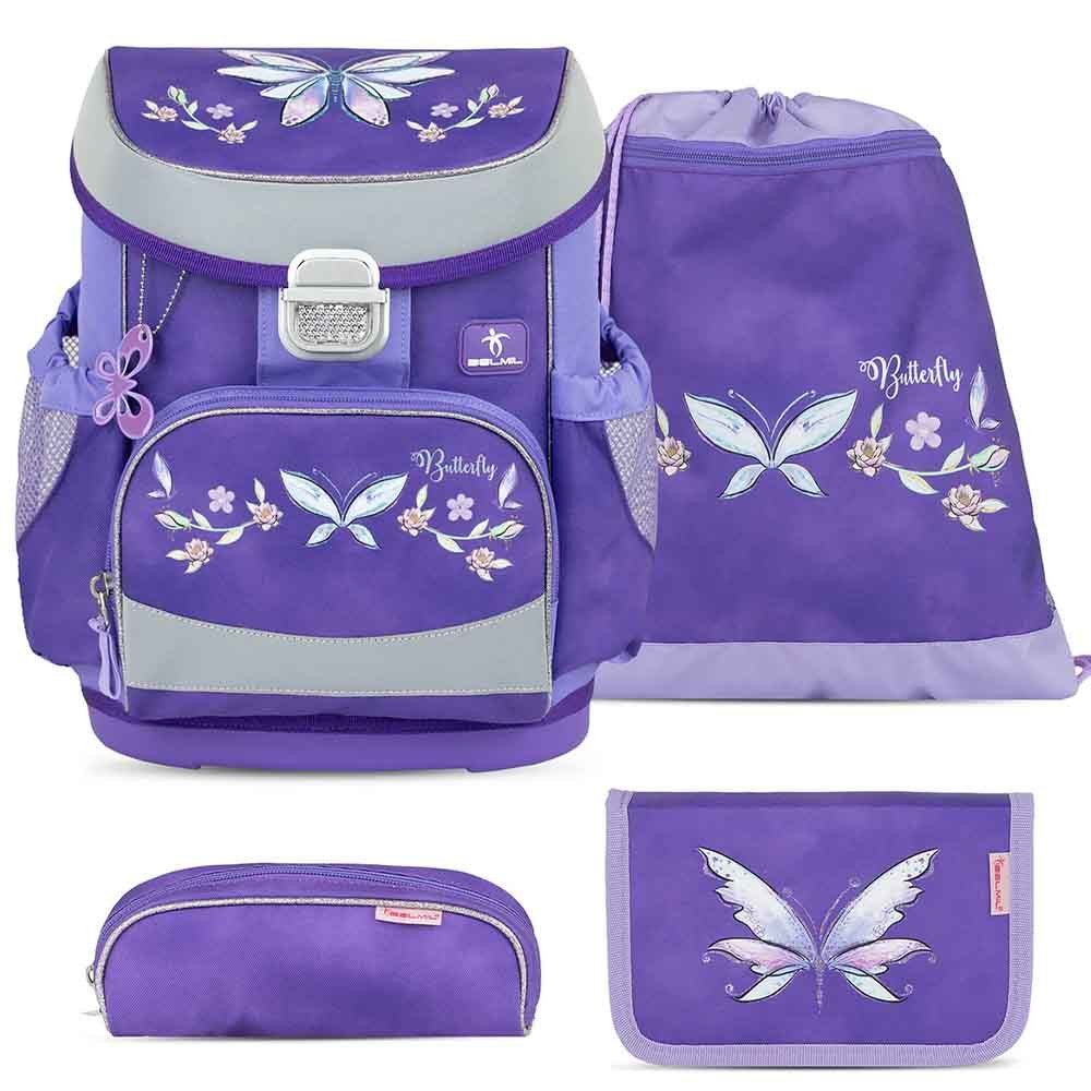 Belmil Schulranzen Set Mini Fit 10-teilig 2026 Mädchen Starlight Wings Butterfly