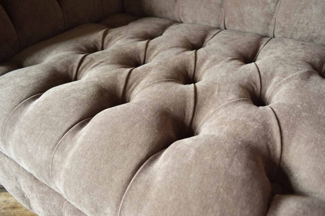 JVmoebel Chesterfield-Sessel, Klassisch Couch Wohnzimmer Textil Design Chesterfield Sessel
