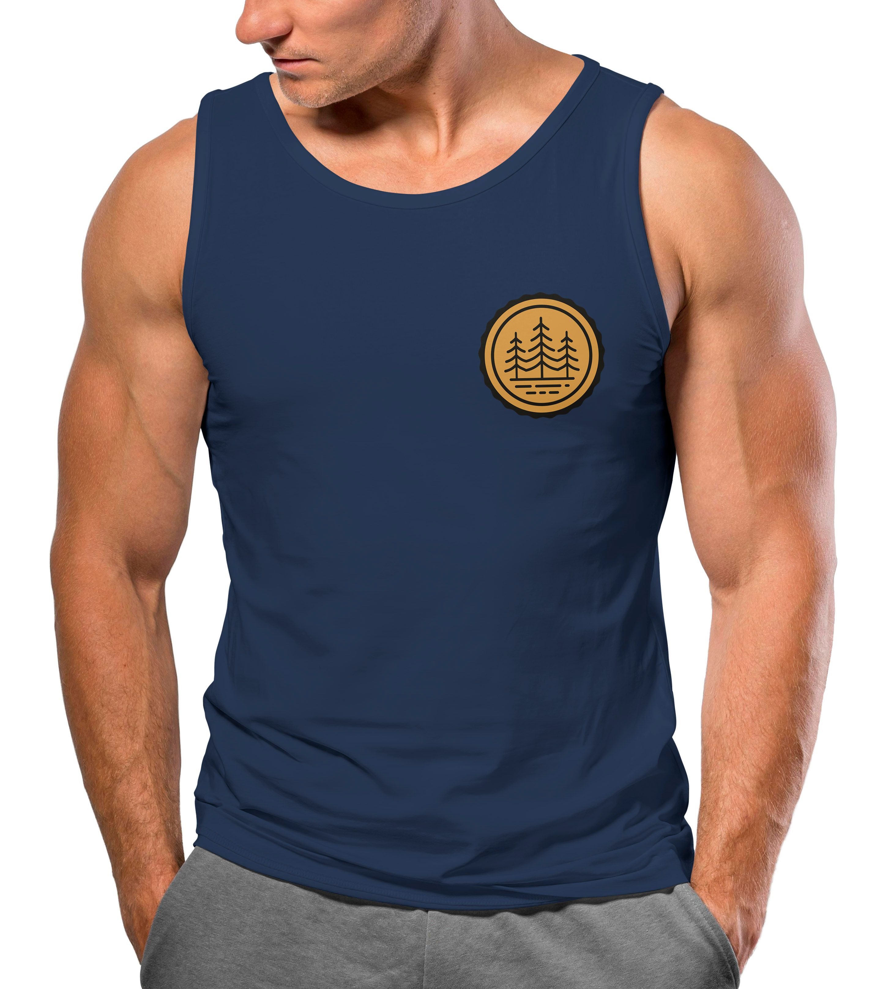 Neverless Tanktop Herren Tank-Top Wald Bäume günstig online kaufen