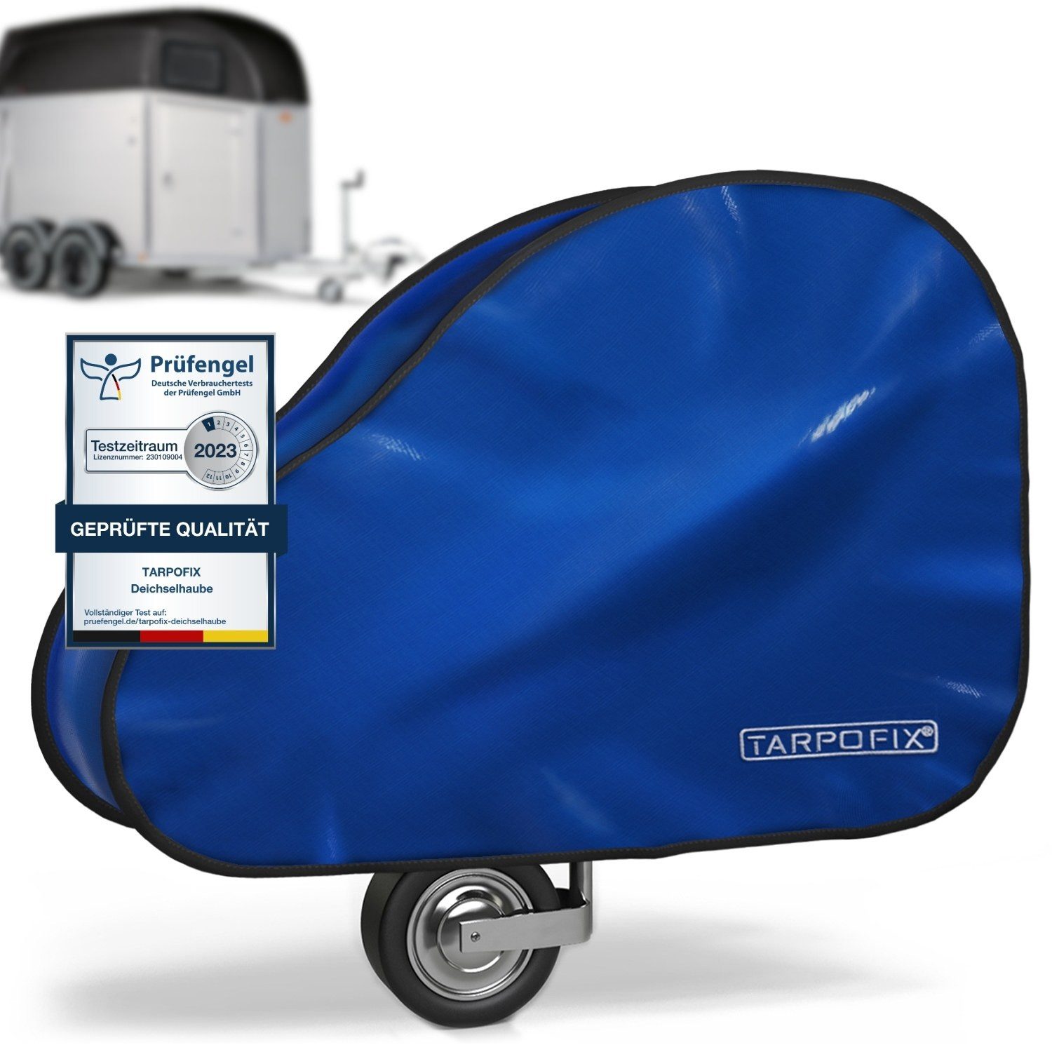 Tarpofix® Schutzplane Deichselabdeckung Pferdeanhänger 130x20x75 cm (Deichselhaube XXL Anhänger), wasserdicht, UV-beständig