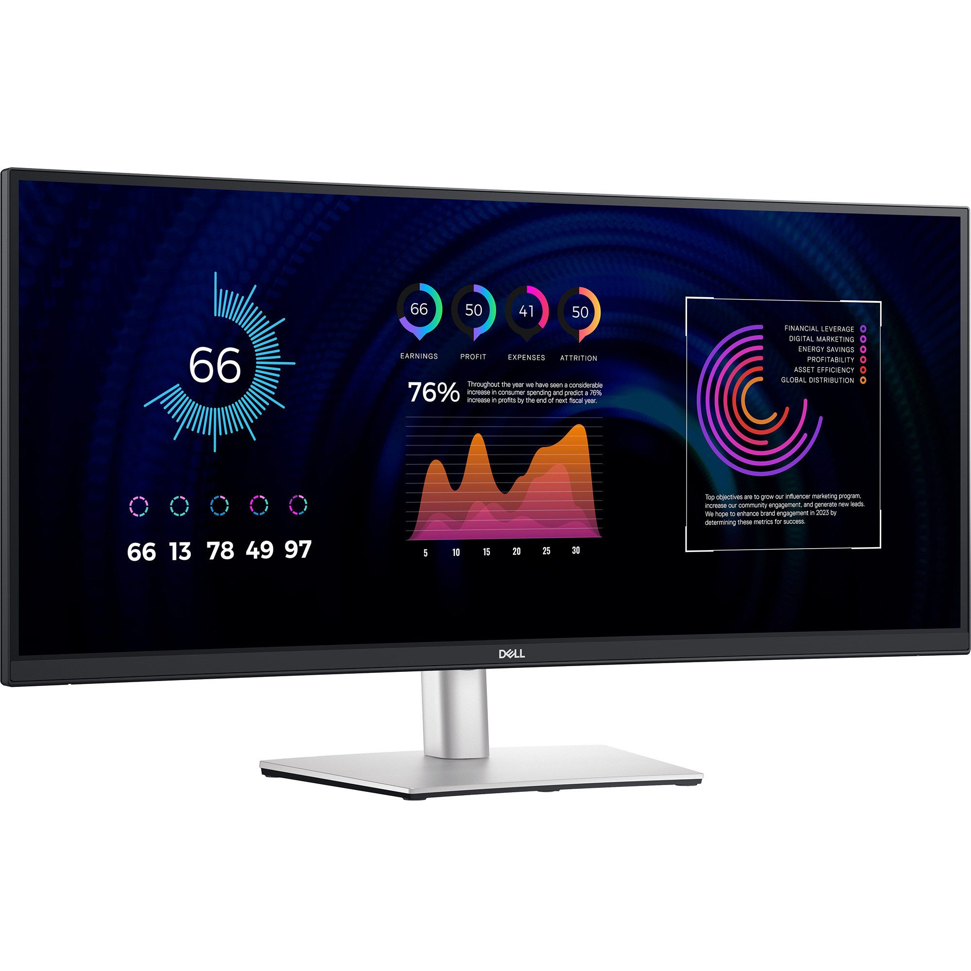 Dell Dell P3424WE, LED-Monitor, (WQHD, IPS, USB-C, TFT-Monitor (3440 x 1440 px)