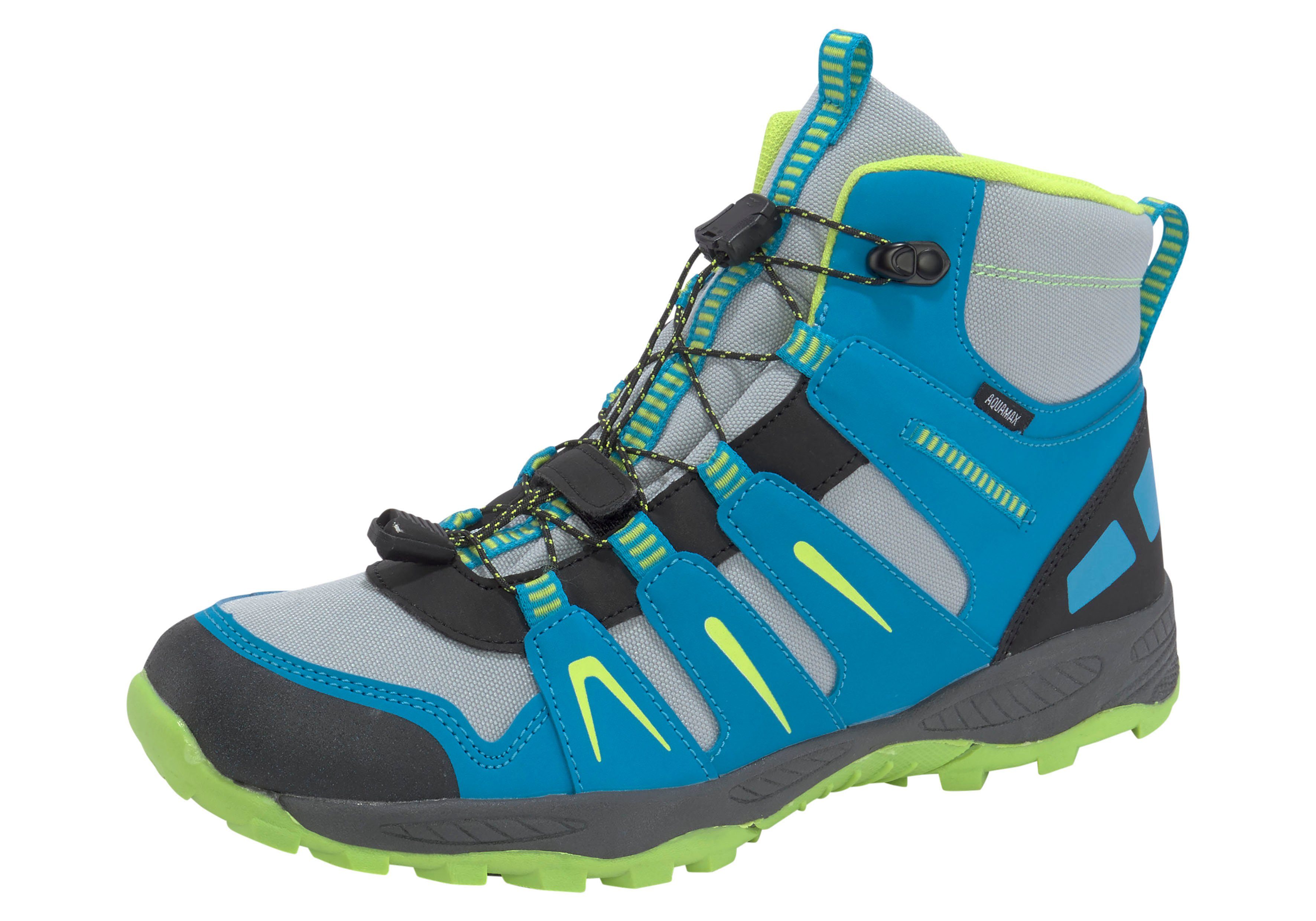McKINLEY Sonnberg AQX MID Jr. Outdoorschuh wasserdichte Trekkingschuhe für Kinder blau-lime | Outdoorschuhe