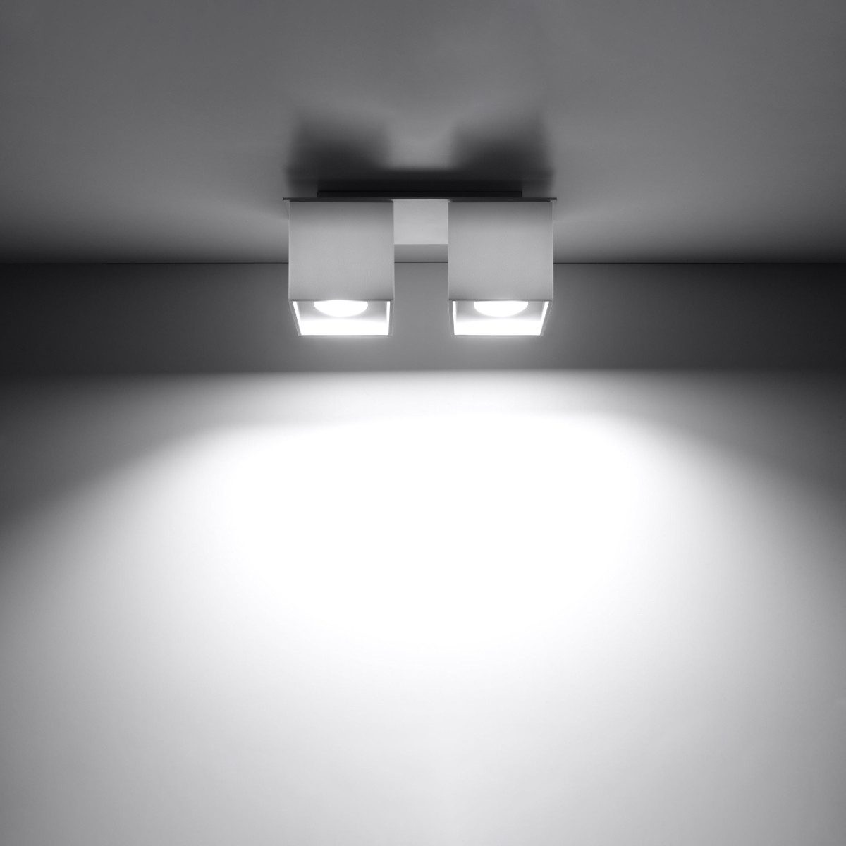 SOLLUX lighting Deckenleuchte Deckenleuchte Quad 2 Weiß, Nicht enthalten