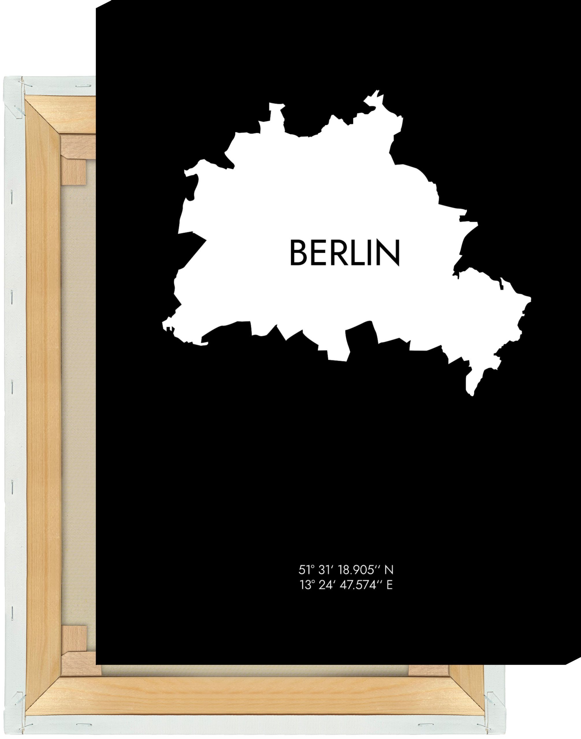 MOTIVISSO Leinwandbild Berlin Koordinaten #6