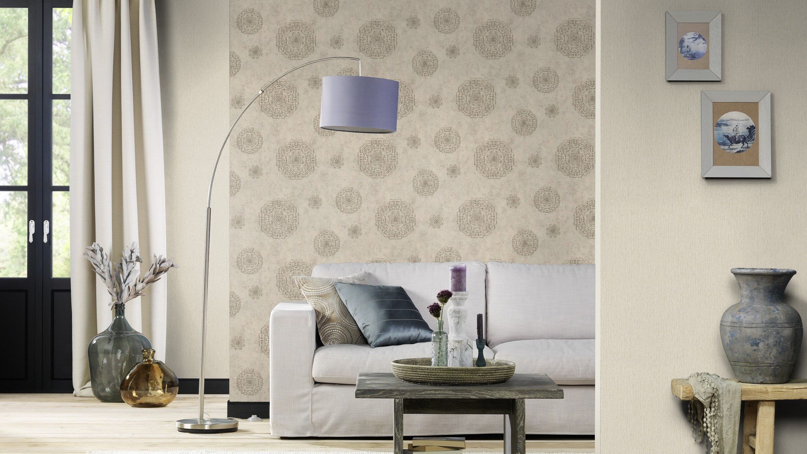 Rasch Vliestapete Uni - Vliestapete Beige, Einfarbig, (1 Rolle, 1 St., 10,05 m x 0,53 m), gute Lichtbeständigkeit, feucht abwischbar, restlos abziehbar