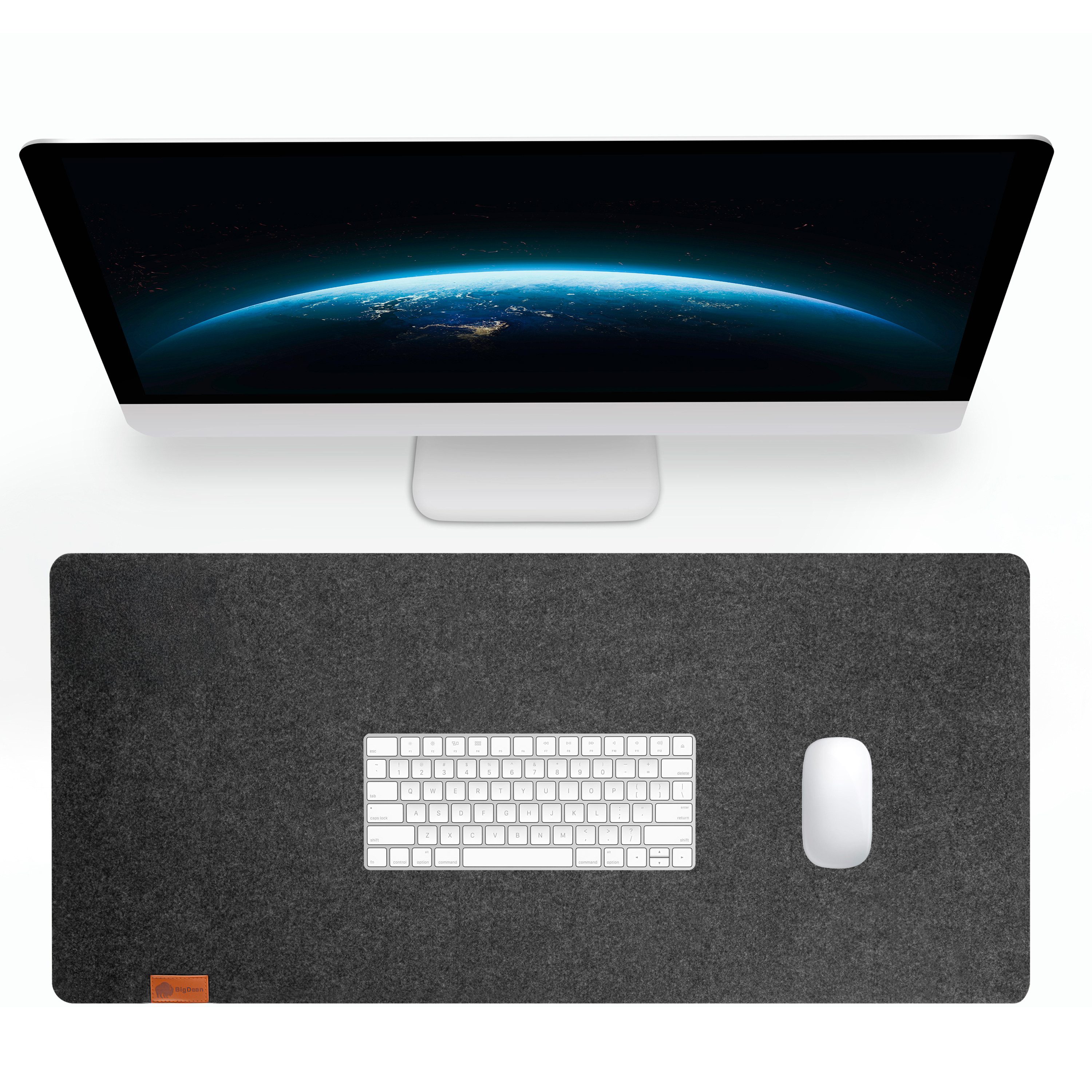 BigDean Schreibtischunterlage XXL-Mauspad Filz 90x40 cm rutschfeste Schreibunterlage, (1 tlg)