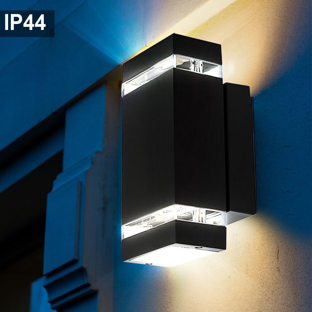 LED AußenWandleuchte, Außen Wand Strahler Garten Leuchte UP