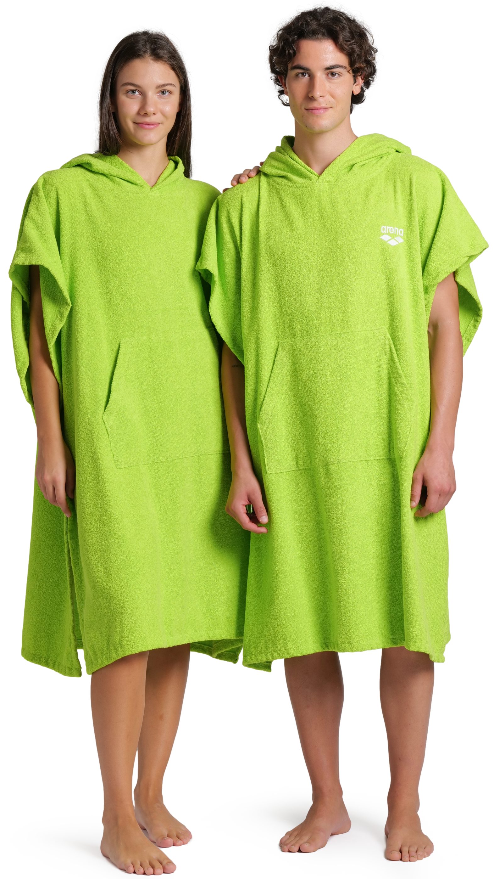 Arena Badeponcho arena Unisex Baumwoll Poncho Bademantel, Midilänge, Baumwolle, Kapuze, ohne, Duschen, Strand, Sport, Schwimmbad, Sauna, Baumwolle, Unisex, bequem