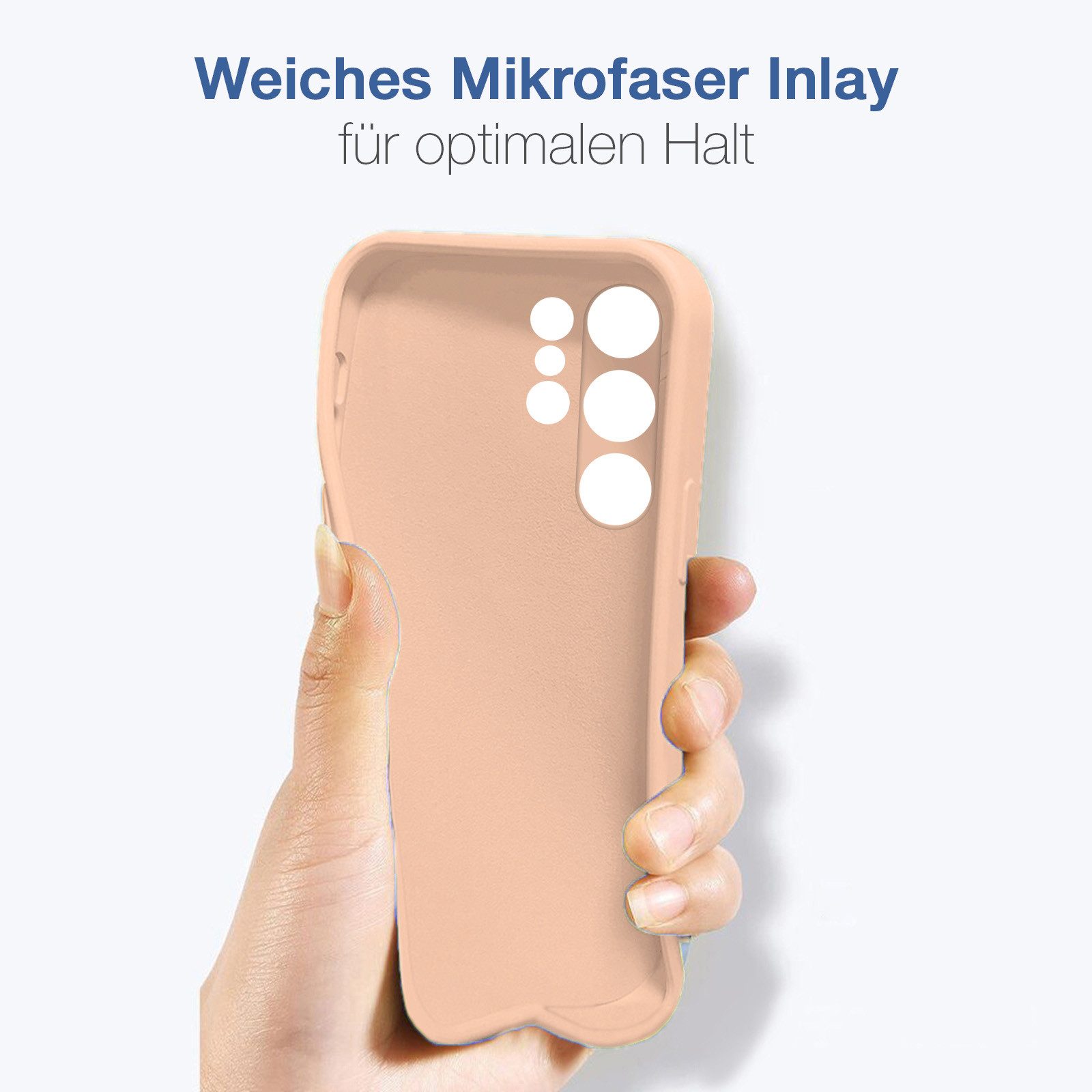 Tec-Expert Handyhülle SoftGrip Cover Hülle für Samsung Galaxy S23 Ultra, Handy Case Bumper integrierter Kameraschutz flexibel