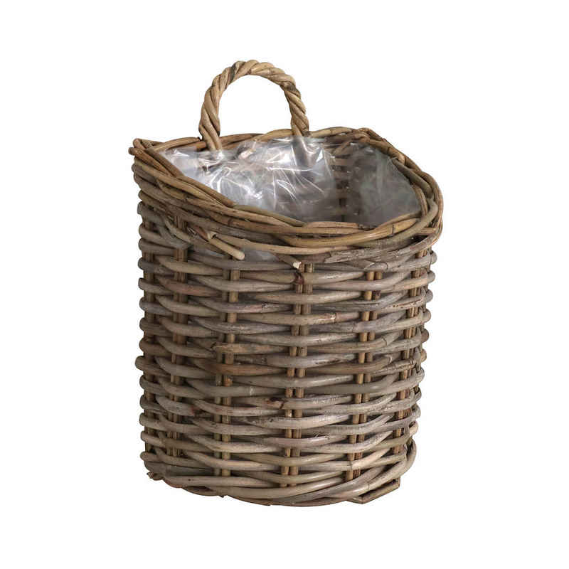 Posiwio Blumentopf Wandkorb BASKET grau braun Rattankorb Kooboo Hängekorb Pflanzkorb - GR