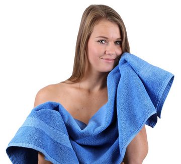 Betz Handtuch Set 10-TLG. Handtuch-Set Premium Farbe Dunkelrot & Hellblau, 100% Baumwolle, (10-tlg)