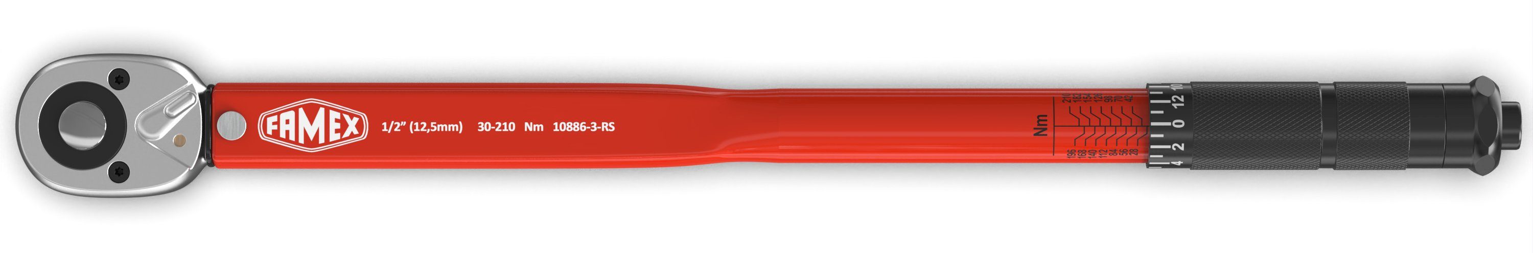 Zoll Kalibrierschein Drehmomentschlüssel (4% Set 1/2 10886-3-RS FAMEX St), mit Drehmomentschlüssel Genauigkeit, (12,5mm) 6