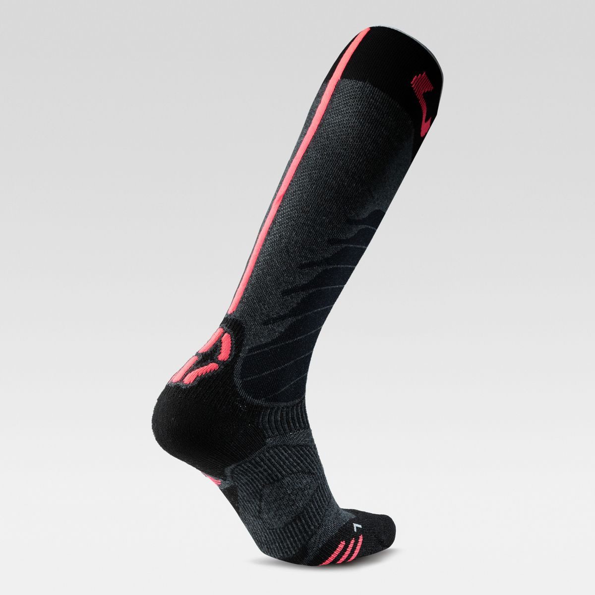 UYN Skisocken UYN WOMAN SKI ONE MERINO SOCKS ANTHRACITE/PINK