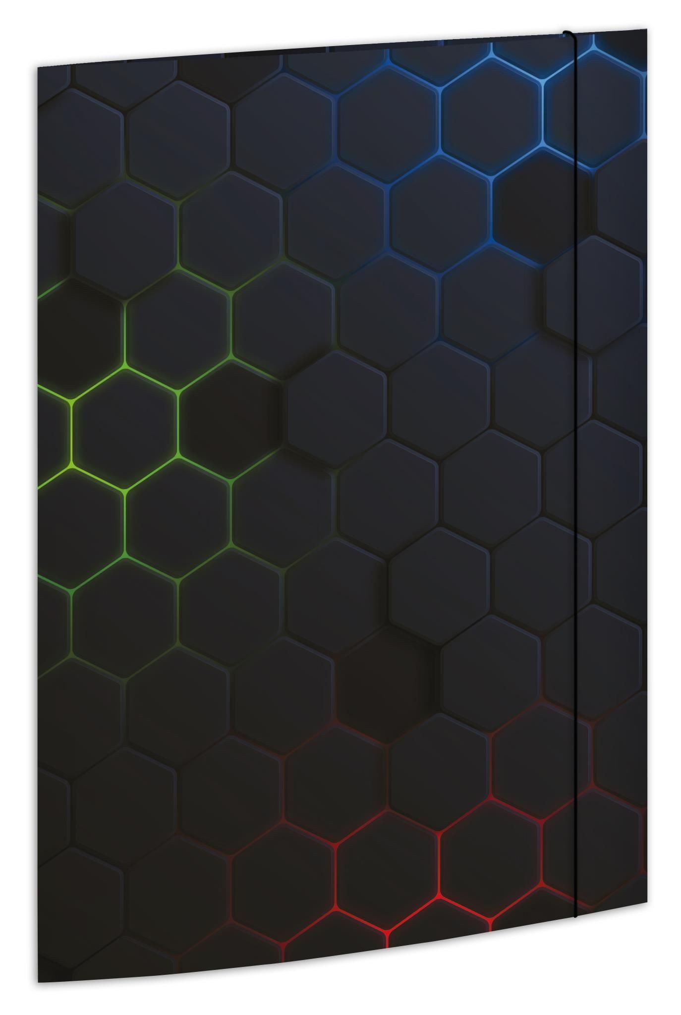 RNK Organisationsmappe RNK Sammelmappe Hexagon A4 Gummizug 240x330mm