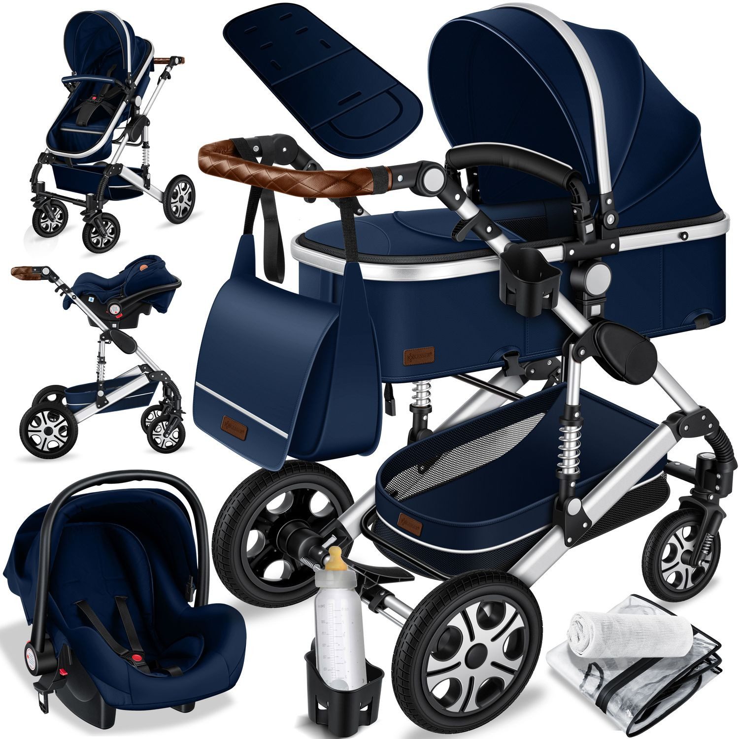 KESSER Kombi-Kinderwagen, Loops Kinderwagen Kombikinderwagen Komplettset