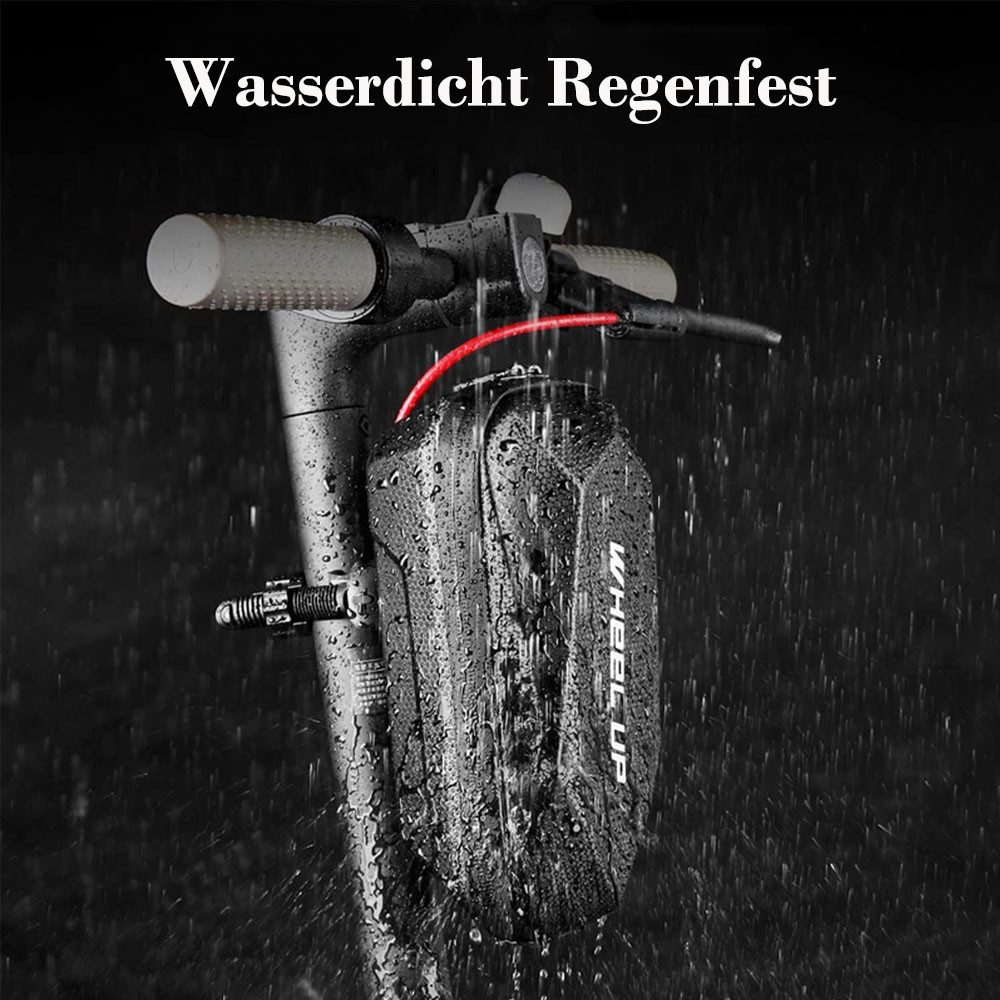 SURFOU Scootertasche für Roller, Rollertasche Front Tube Bag Groß Lenkertasche Wasserfest (E Scooter Tasche für Roller, Große Kapazität Roller Tasche, wasserdichte Front Tube Bag mit Eva Hard Sell, Lenkertasche Escooter, E Scooter Zubehör - Wasserdichte Tasche, verstellbarer gurte-geeignet für meisten Roller/elektronischen Falträder, Vordertasche für Elektroroller, 1-tlg., Hohe Kapazität, 2-Liter-Fassungsvermögen), Kompatibel mit xiaomi e scooter, Sedway Ninebot und mehreren Modellen