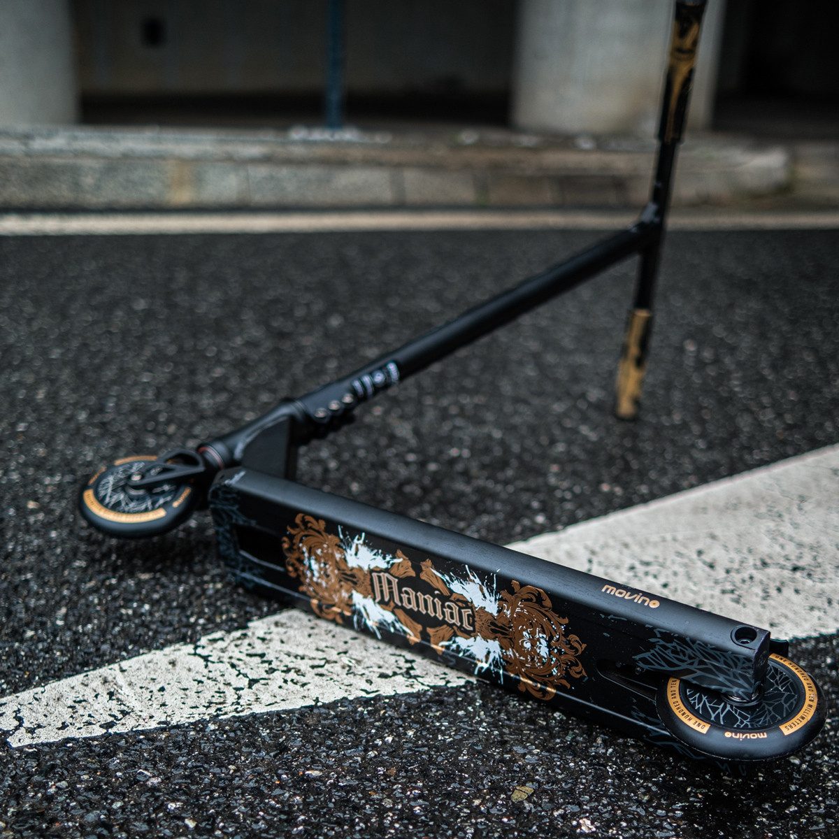 Movino Stuntscooter Stunt-Scooter MOVINO MANIAC Street-Deck Box-Cut IHC ABEC9 Fullcore