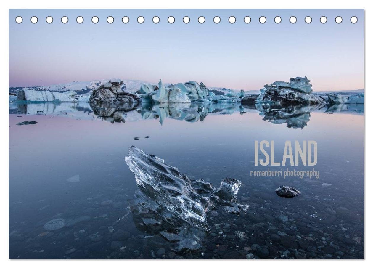 CALVENDO Wandkalender Island (Tischkalender 2024 DIN A5 quer), CALVENDO Monatskalender