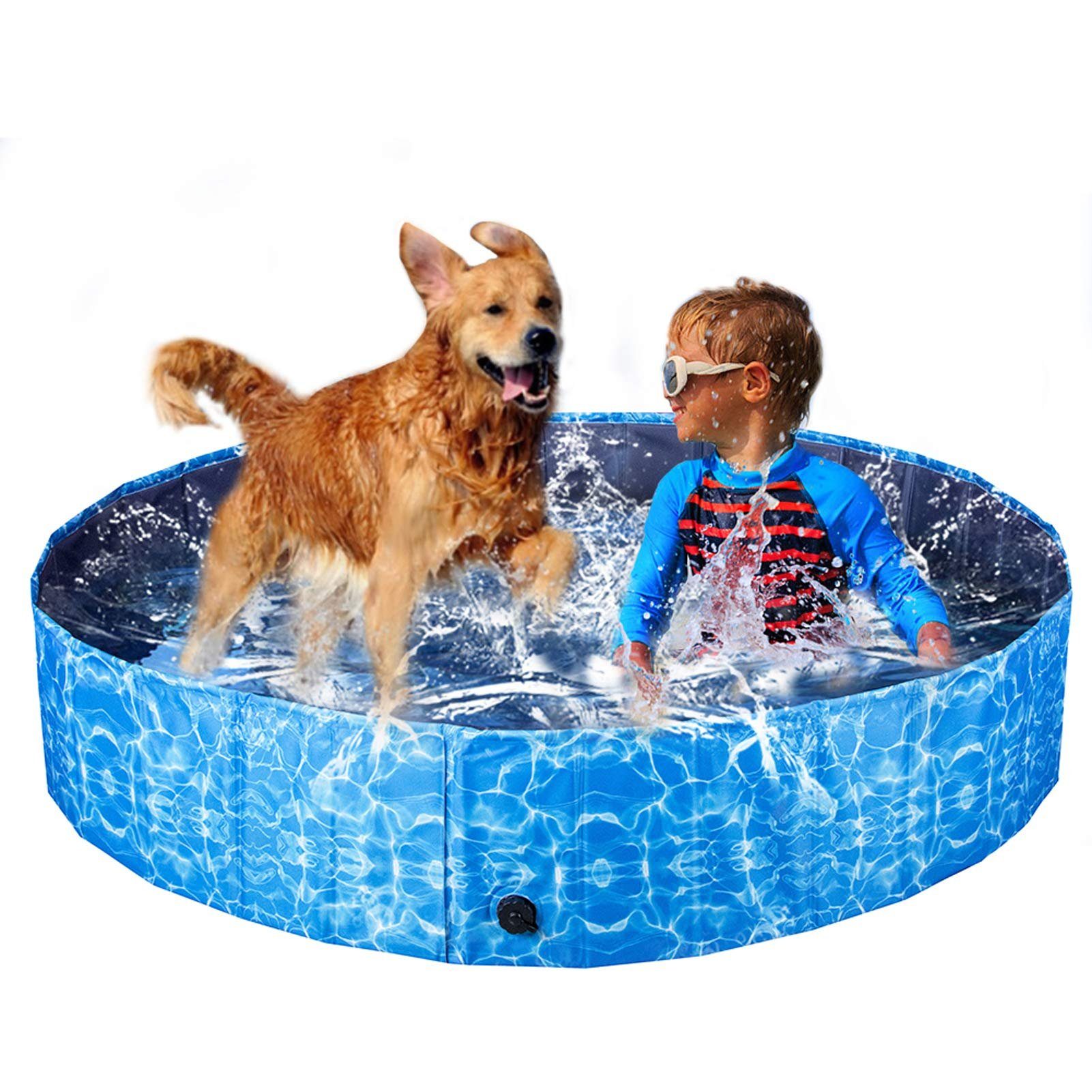 Planschbecken faltbar Kinderpool Hundepool rund, 3 Größe