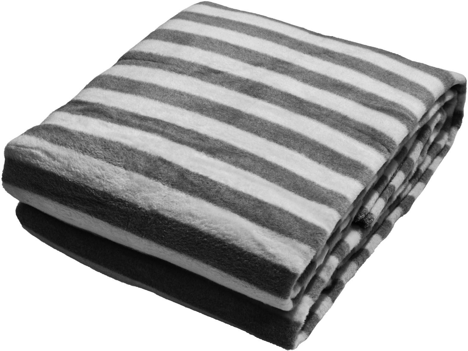 Wohndecke Stripes320, done.®, Wohndecke mit einfassender Ziernaht, Kuscheldecke