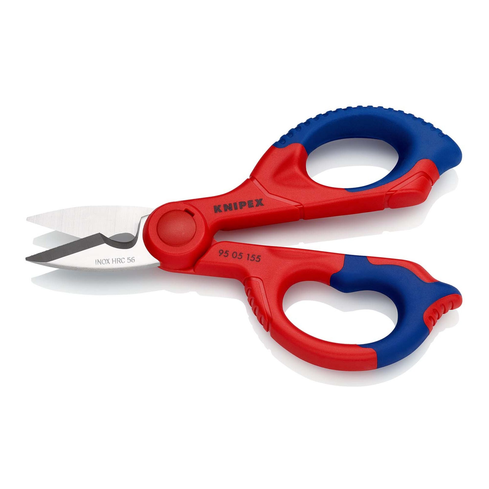 Knipex Kabelschere KNIPEX 95 05 155 SB Elektrikerscheren mit Mehrkomponenten-Hüllen