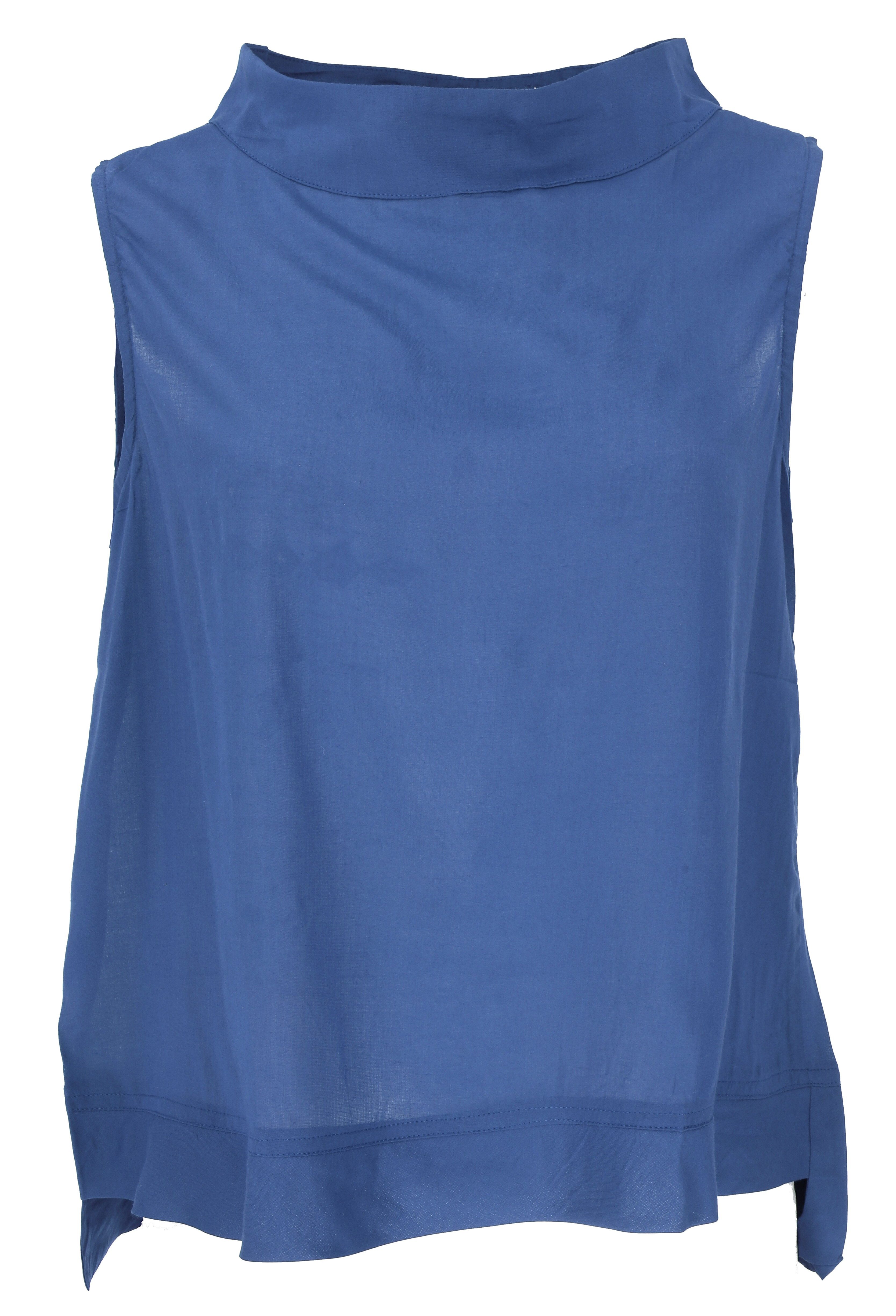 Guru-Shop Longbluse Luftiges Boho Blusentop, Basic Sommertop - blau alterna günstig online kaufen
