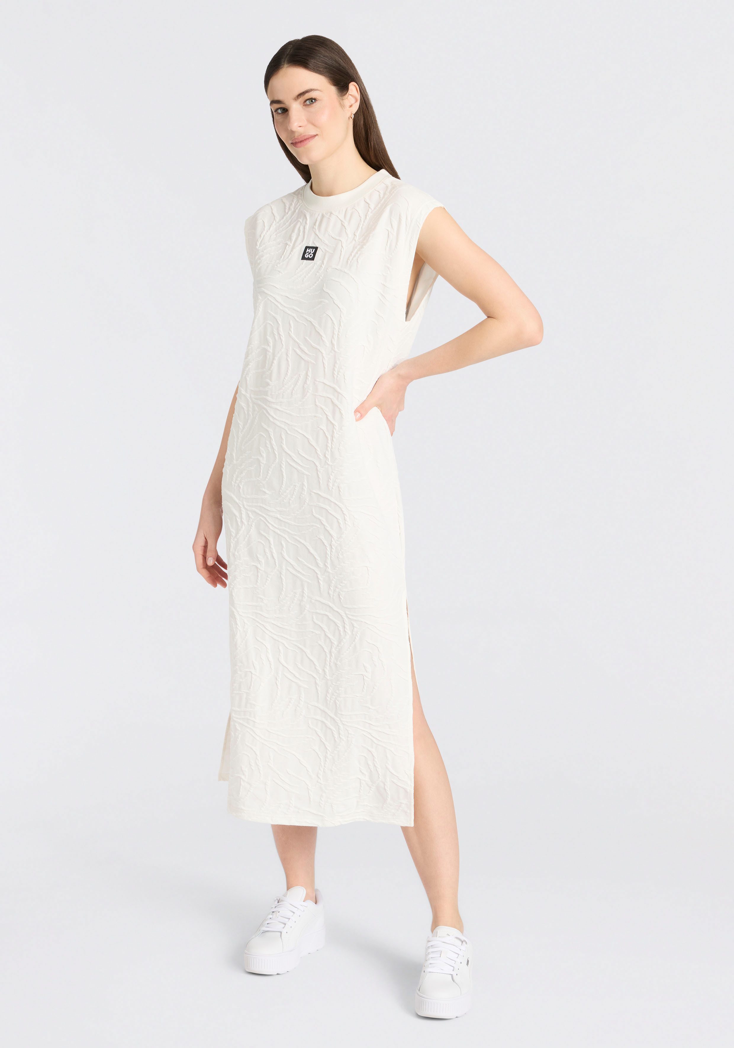 HUGO Strandkleid ZEB Strand Cover Up, Rundhals