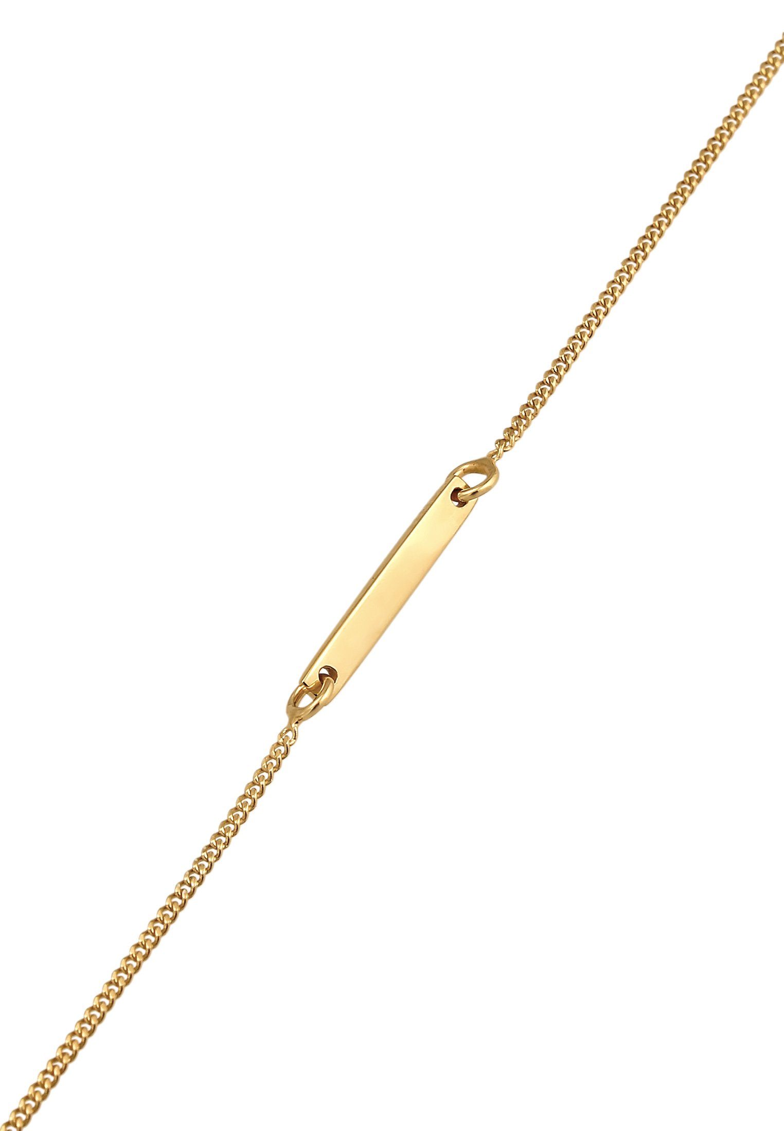 Gold mit Elli Platte Armband Silber 925 ID-Armband gravierbarer