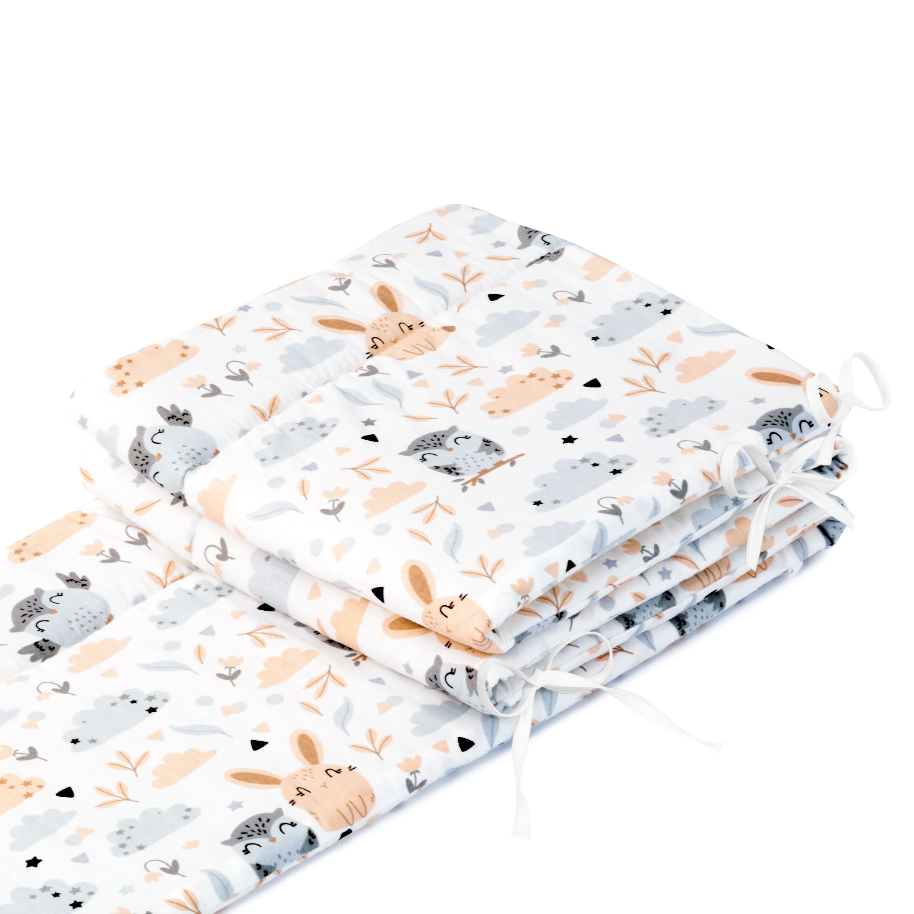 Amilian Bettnestchen - Bettumrandung 180x30 cm für Kinderbett 120x60 geeignet (Kopfschutz), (Nestchen, Kantenschutz), Umrandungen