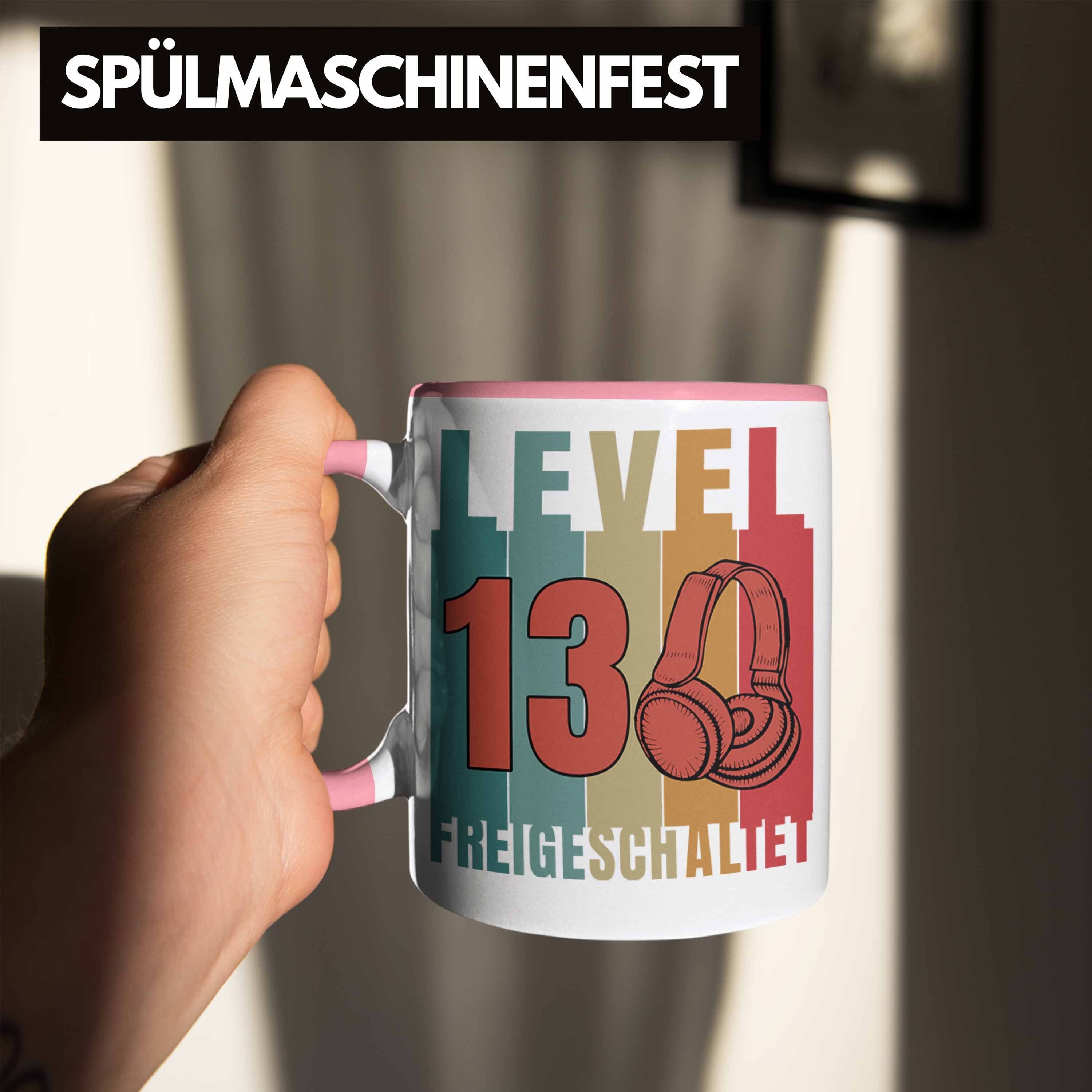 Trendation Tasse Trendation - Geburtstag Zocker Geschenkidee Gamergirl Gamer Tasse Geschenk 13. 13er Lustige Junge Geburtstag Gamer Geburtstag Rosa