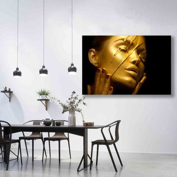 Leinwando Gemälde Wandbild / Frau in Gold - Gold Woman Quer / Leinwandbild fertig zum aufhängen in versch- Größen