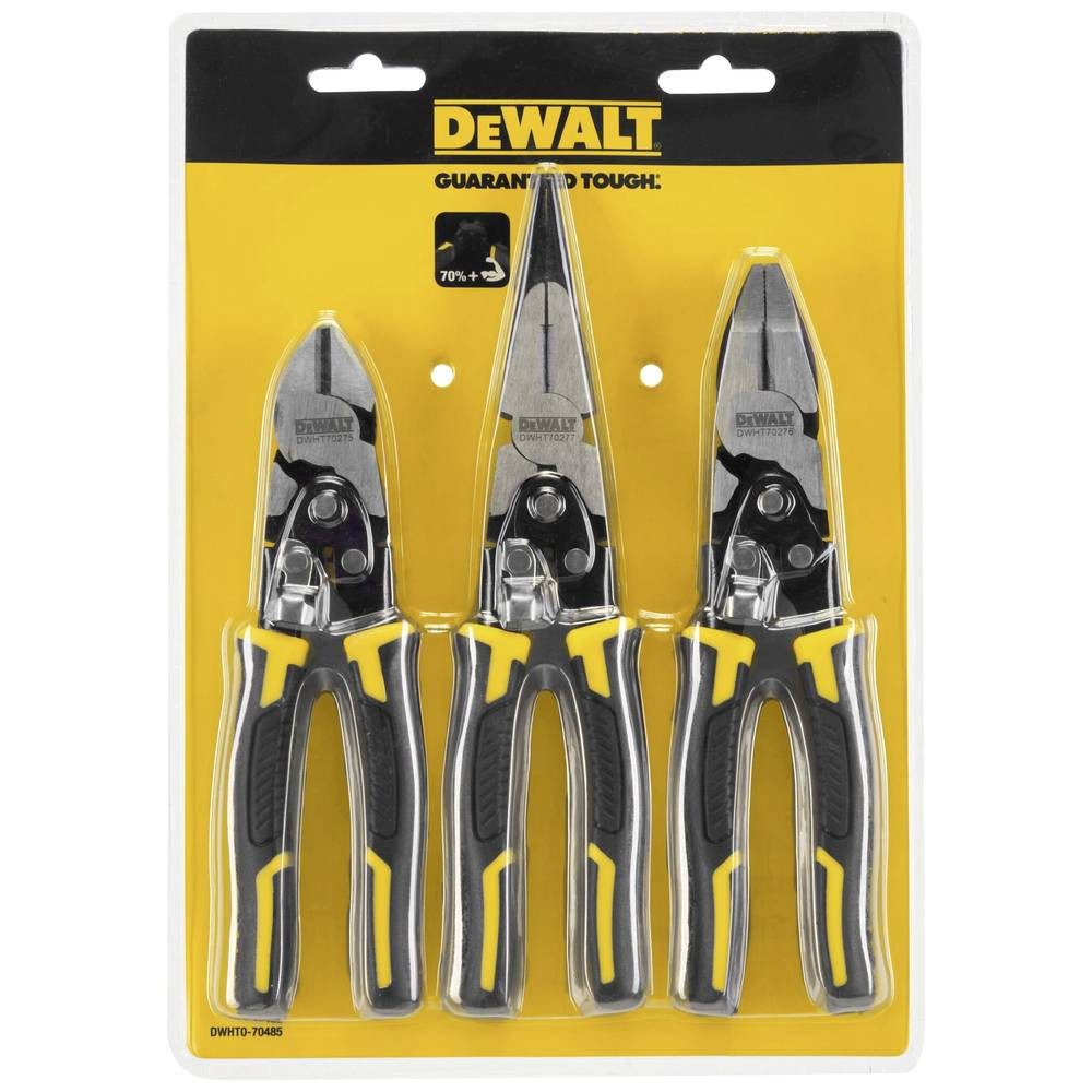 DeWalt Zangenset o-Kraftzangen Set 3-tlg Doppelgelenk Design DWHT0-70485