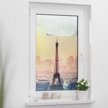 Fensterfolie Eiffelturm, LICHTBLICK ORIGINAL, blickdicht, strukturiert, hochwertiges Fensterbild