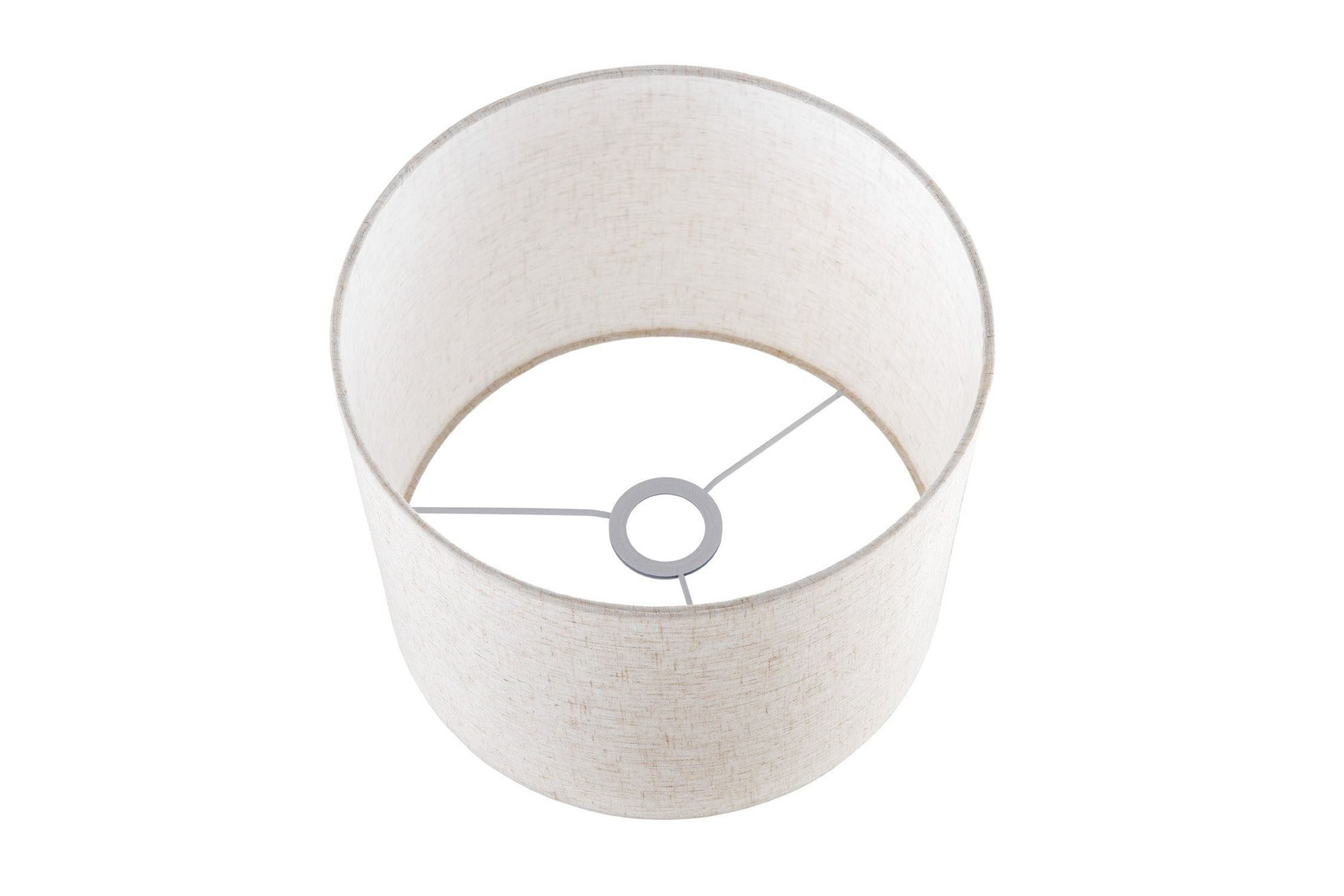 Licht-Erlebnisse Lampenschirm LAMPENSCHIRM, Stoffschirm E27 für Tischleuchte Ø 30 cm rund Leinen Natur Modern