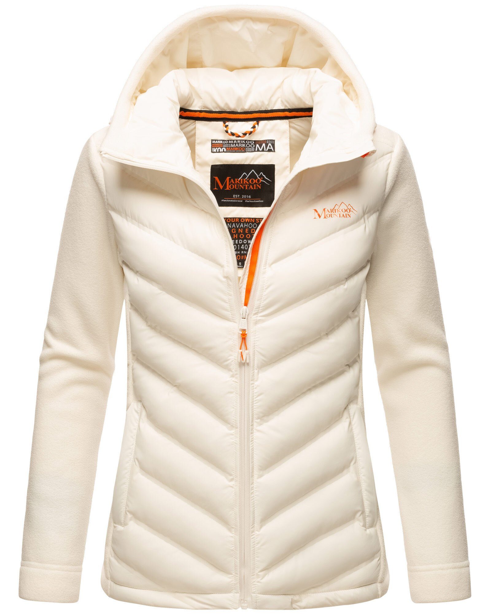 Marikoo Outdoorjacke Mount Haruna mit hoch schließendem Kragen Offwhite