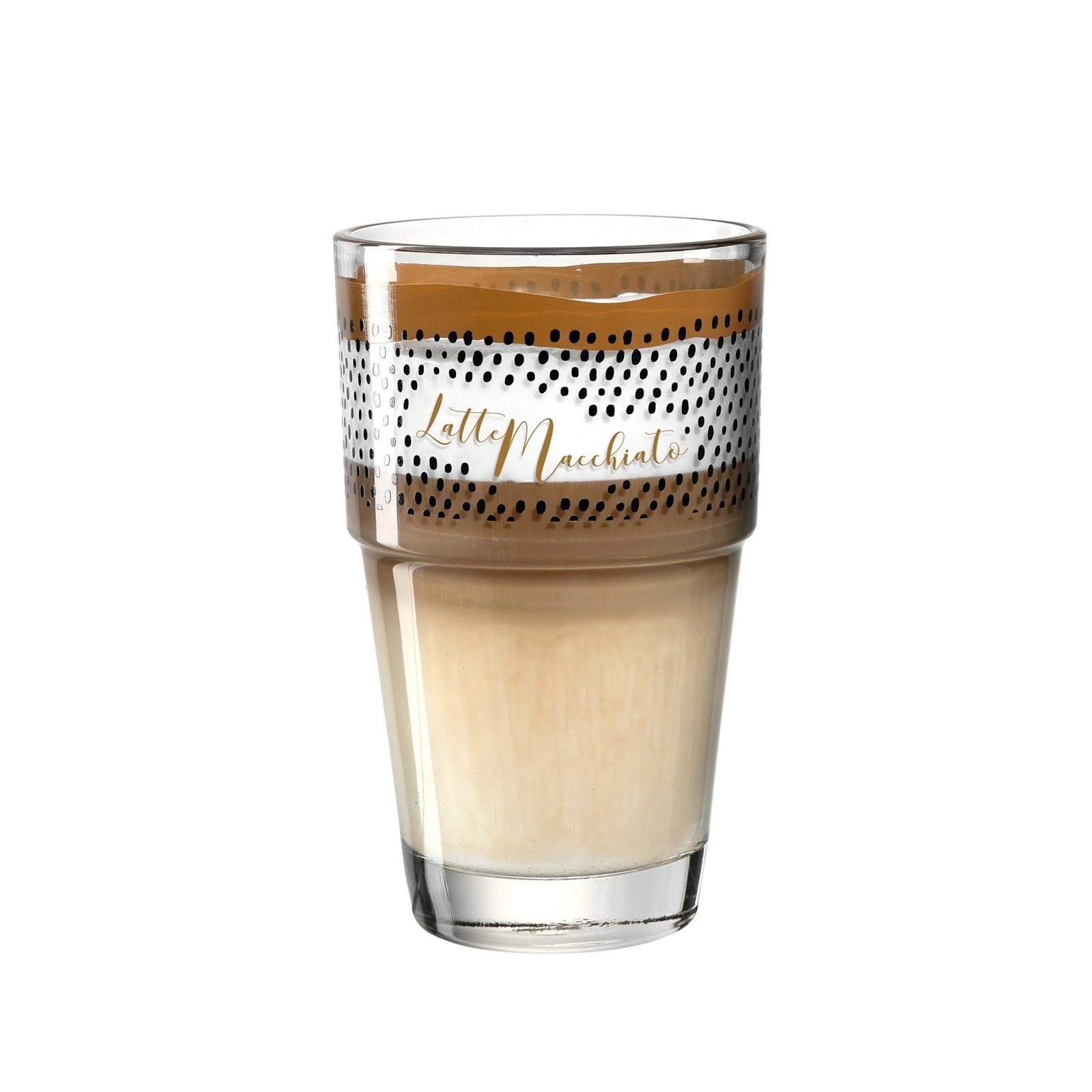 LEONARDO Latte-Macchiato-Glas Becher 410 ml Solo Latte Macchiato, Glas, Kaffeeglas
