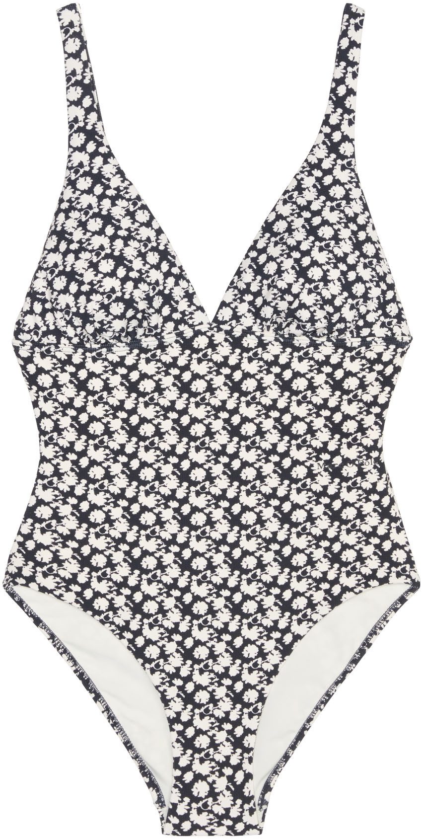 Marc O'Polo Badeanzug Millefleur tiefer V-Ausschnitt, herausnehmbare Cups, günstig online kaufen