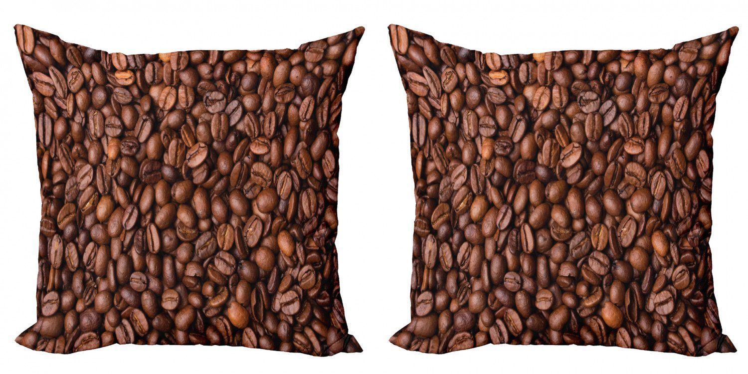 Kissenbezüge Digitaldruck, (2 Schokolade Stück), Doppelseitiger Kaffeebohnen Geröstete Accent Abakuhaus Modern
