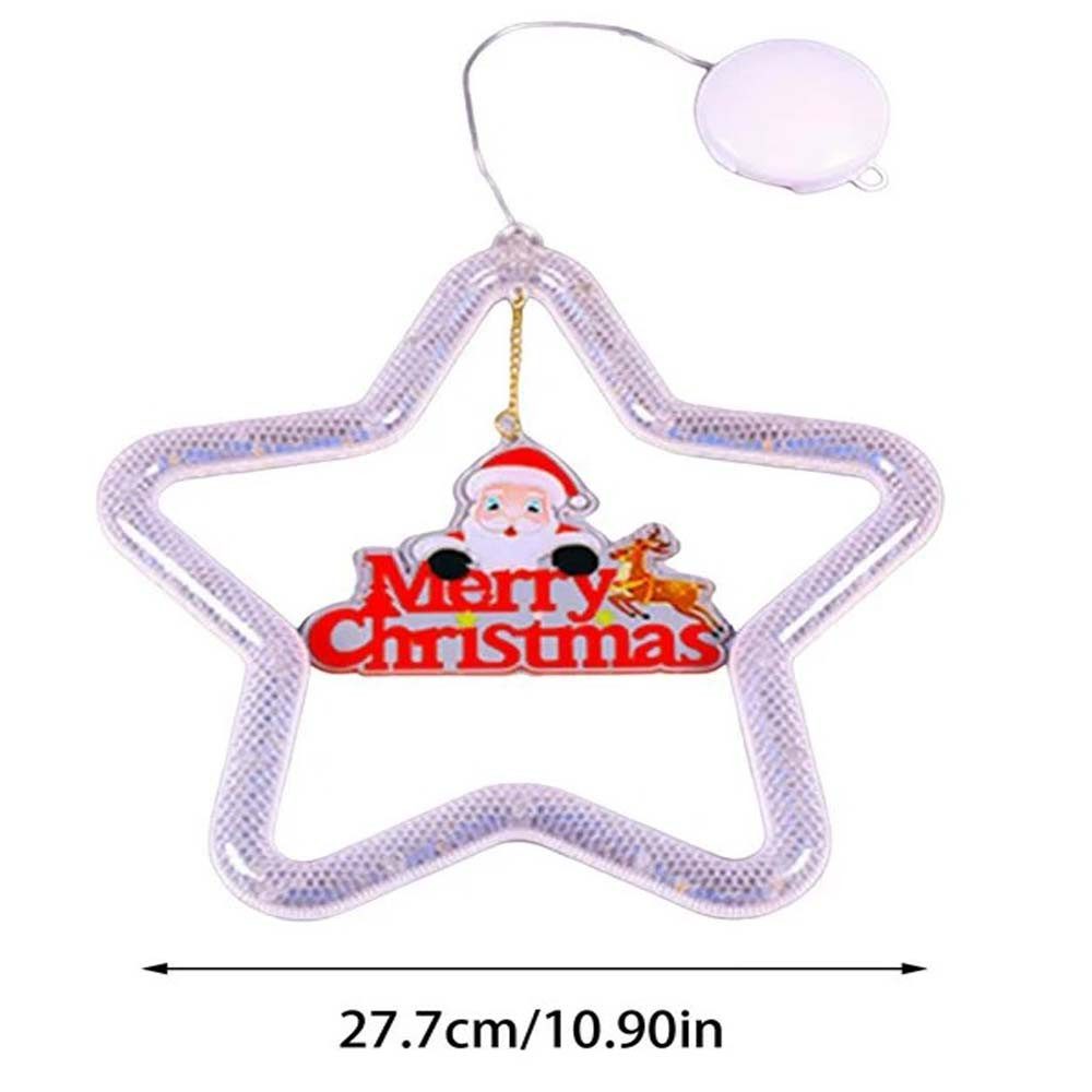 QUBEBU LED-Lichterkette LED Weihnachtsstern Beleuchtet Glocke Weihnachtsman günstig online kaufen