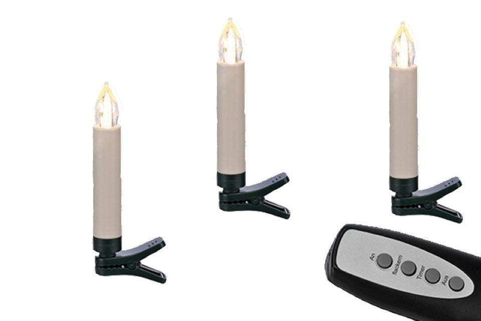 Gravidus LED-Lichterkette 20 kabellose LED-Weihnachtskerzen Christbaumkerze günstig online kaufen