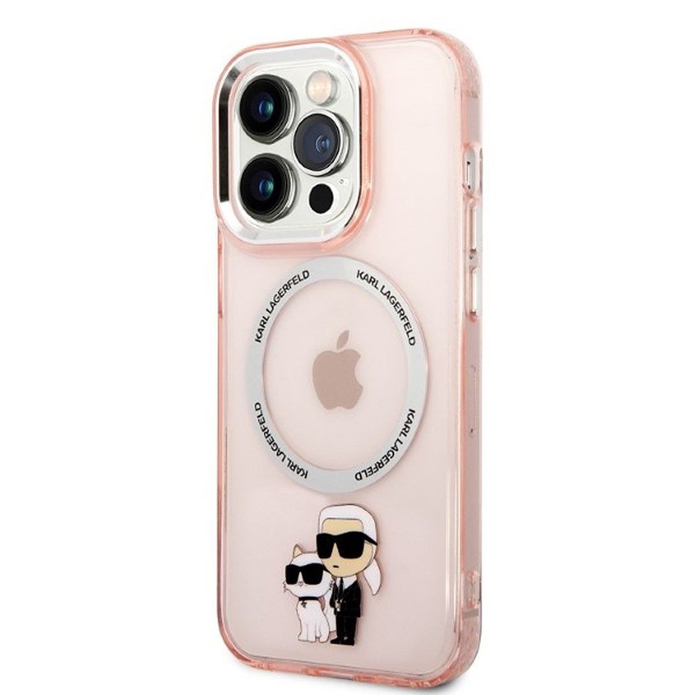 KARL LAGERFELD Handyhülle MagSafe-Hülle Schutzcase, Lizenzprodukt Karl Lagerfeld, MagSafe-fähig, Figuren-Motiv