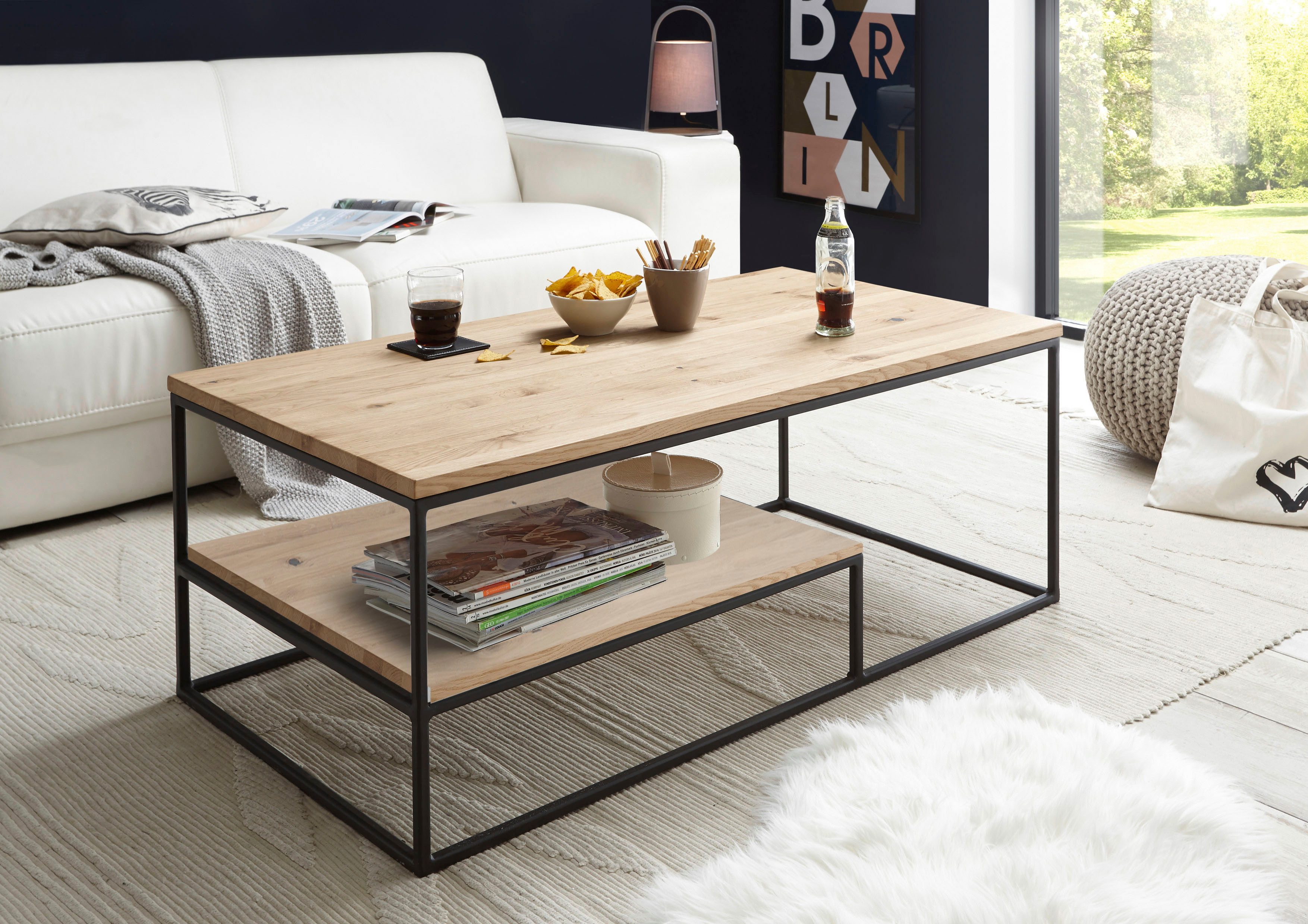 Stolkom Sp.z.o.o. Couchtisch Thore 2, Eiche Massiv, Tisch FSC®-Zertifiziert
