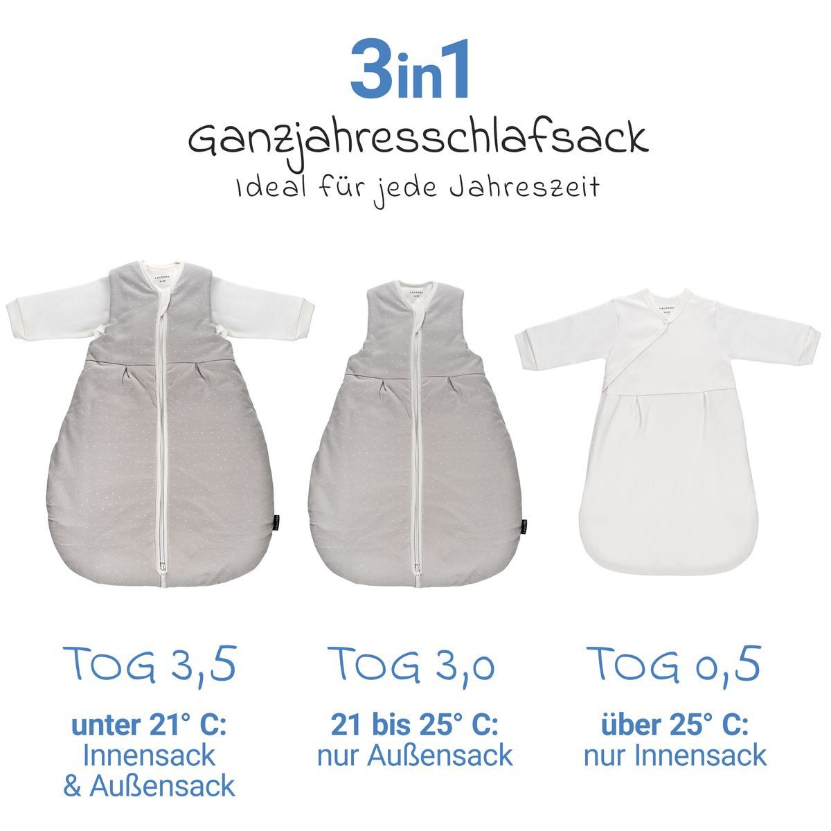 LaLoona Schlafsack Dots - Light Taupe, günstig online kaufen
