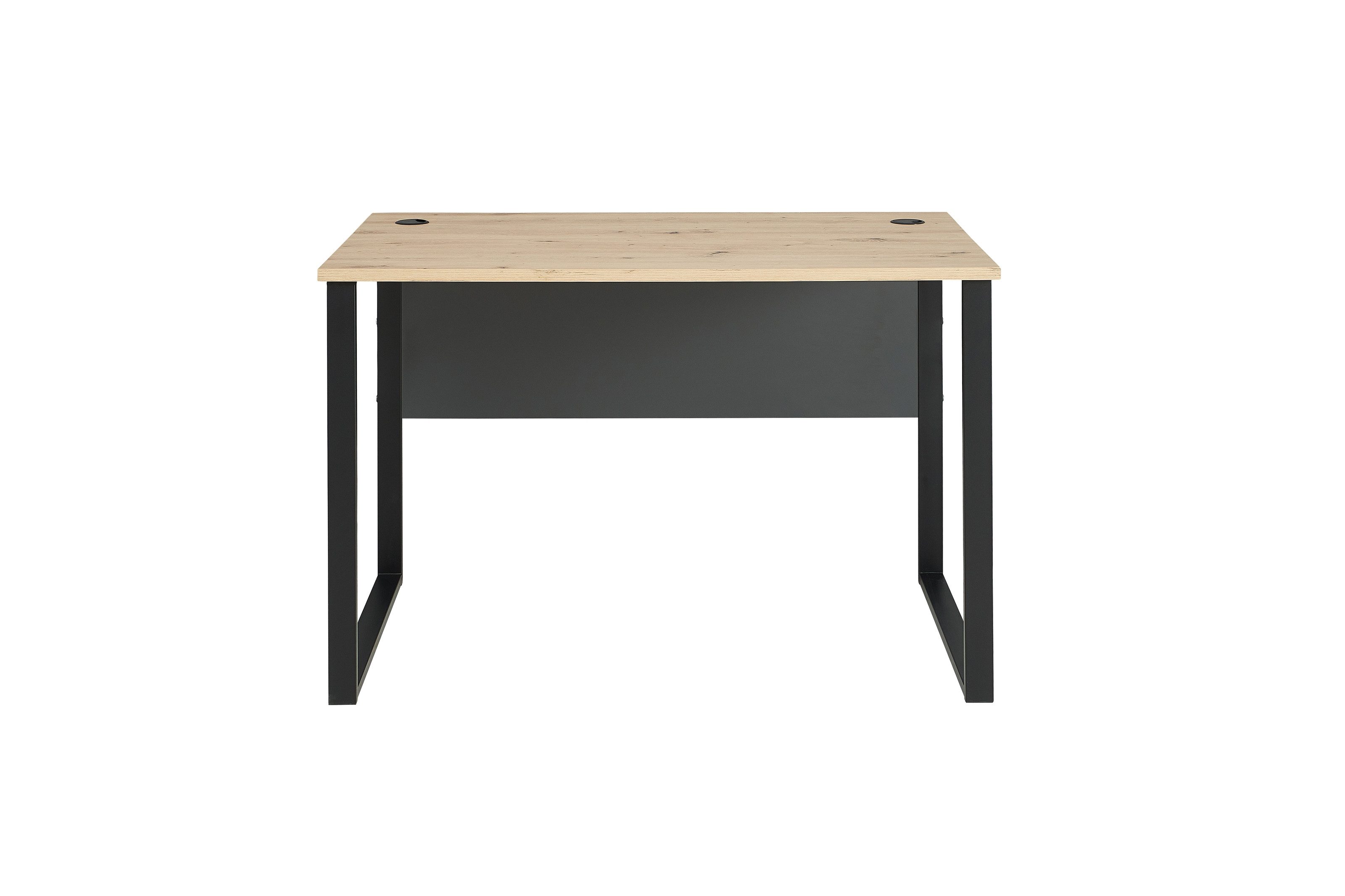 freiraum Schreibtisch Memphis, in Artisan Eiche Dekor / schwarz - 120x77x73 (BxHxT)