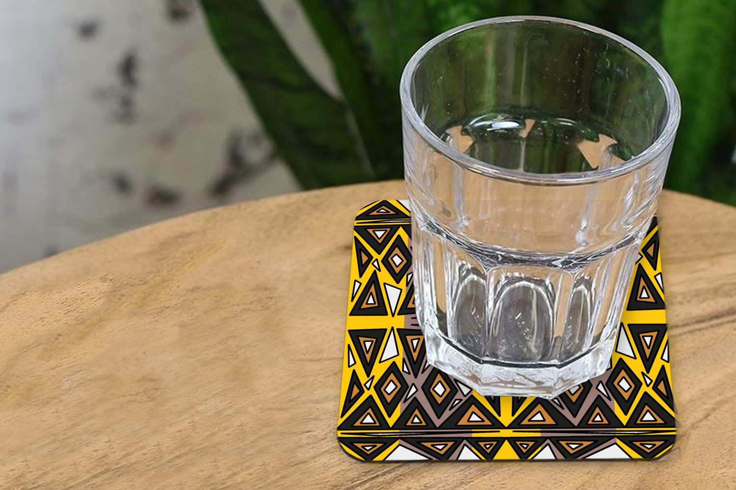 MuchoWow Glasuntersetzer Afrika - Zubehör Untersetzer, Tasse Glasuntersetzer, 6-tlg., Geometrie Gläser, für - Korkuntersetzer, Tischuntersetzer, Muster