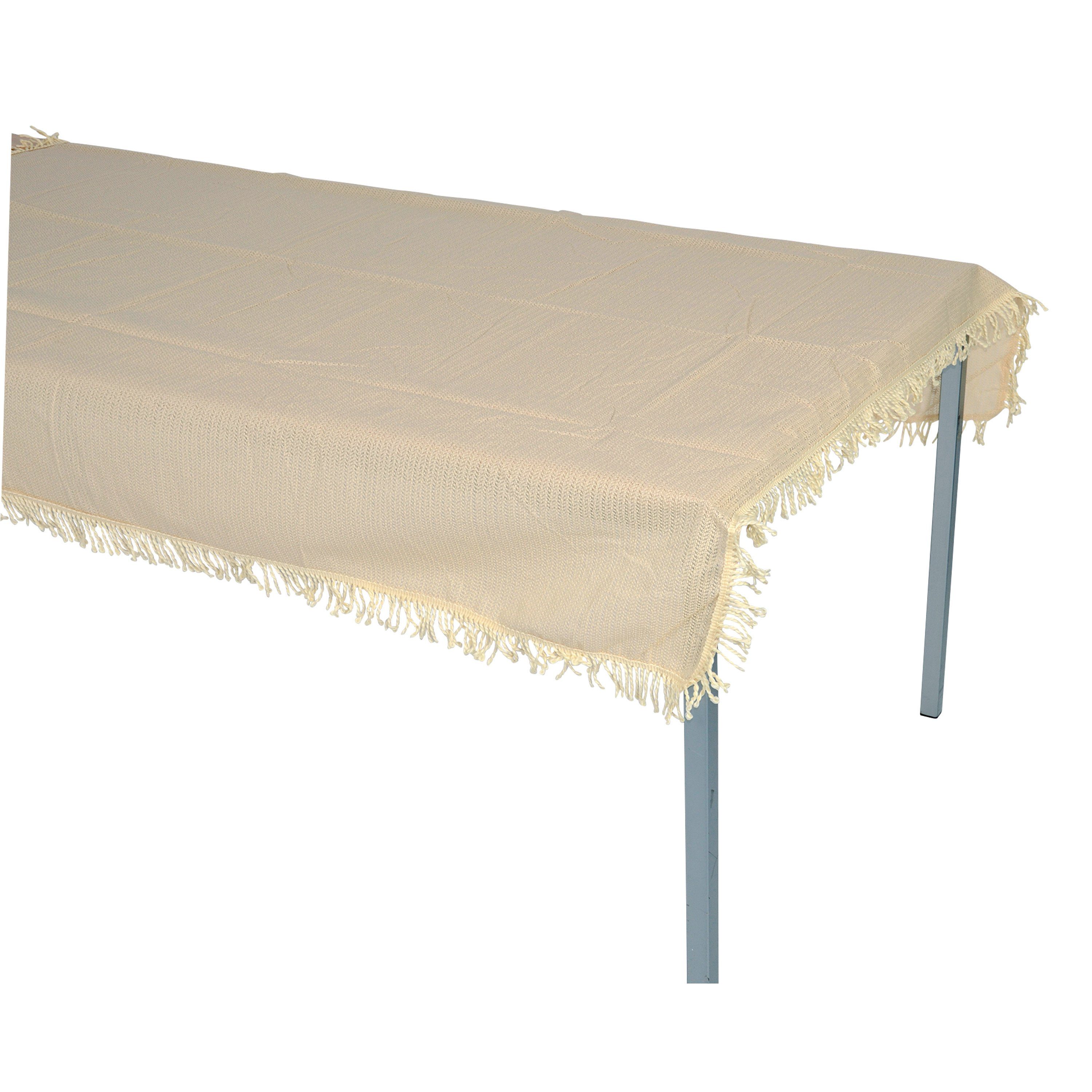 140x220cm, Living Farbe Ausführung Gartentischdecke PVC aus rechteckig (1-tlg), wetterfeste Lesli beige,