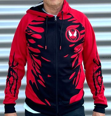 MARVEL Kapuzensweatshirt VENOM CARNAGE Marvel Jacke mit Kapuze Sweatshirt Spiderman Kapuzenjacke Trainingsjacke Herren + Jugendliche Gr. S M L XL XXL