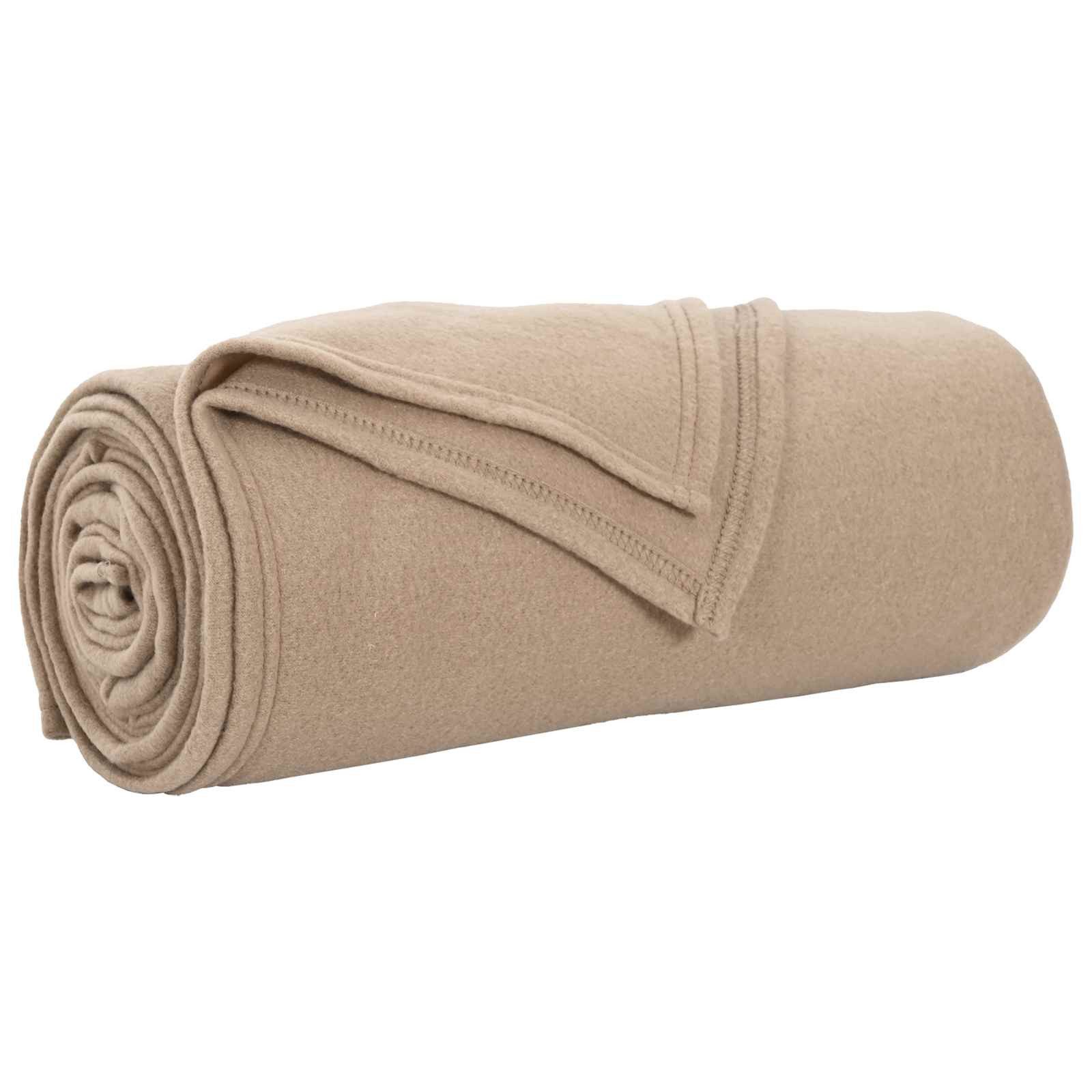 vidaXL Bettüberwurf Überwurfdecke Kamel 240 x 220 cm Fleece