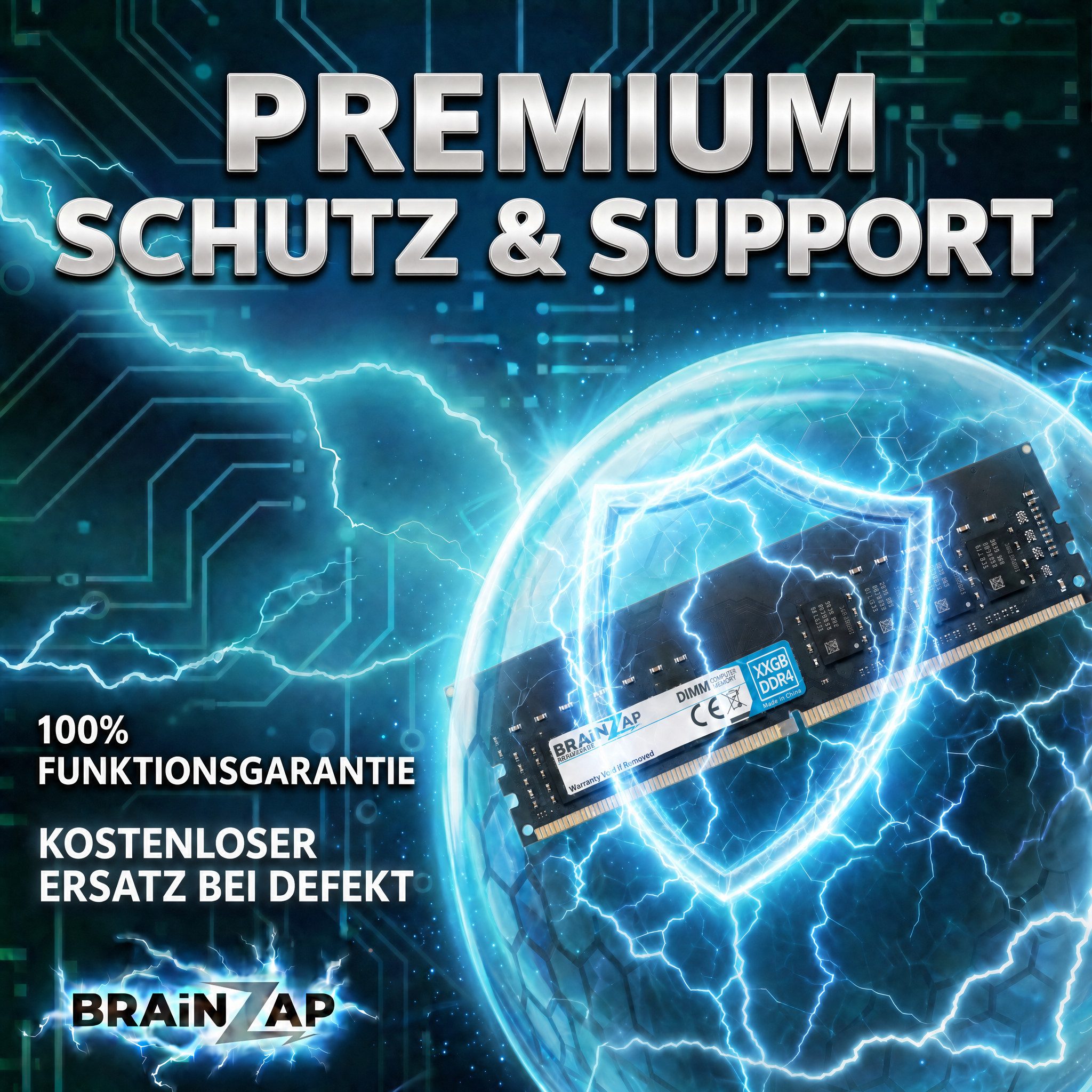 BRAINZAP 16GB (2x 8GB) RAM PC4-2666V DIMM PC-Arbeitsspeicher (2666 MHz, CL19, 2Rx8, Non-ECC, Unbuffered, Desktop-PCs - Intel und) – Bild 4 von 5