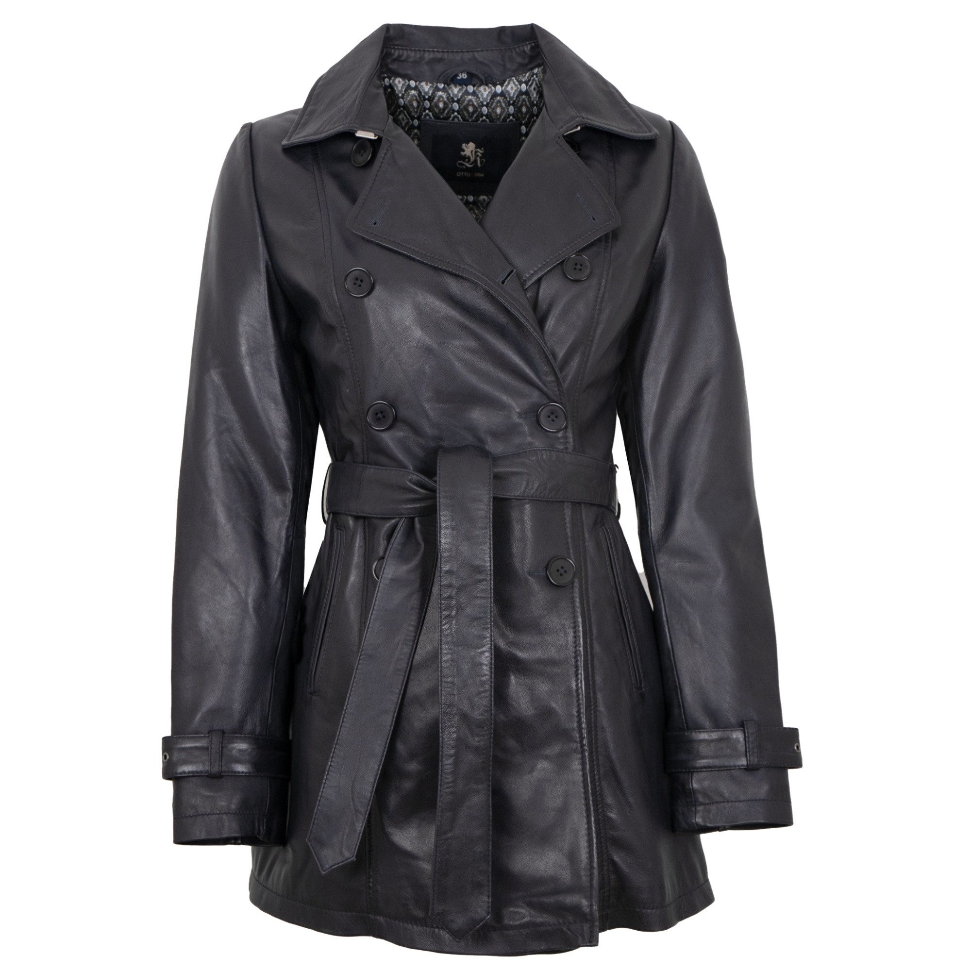 Otto Kern Lederjacke OK-009 OTTO KERN - Damen Ledermantel Trenchcoat Lammna günstig online kaufen